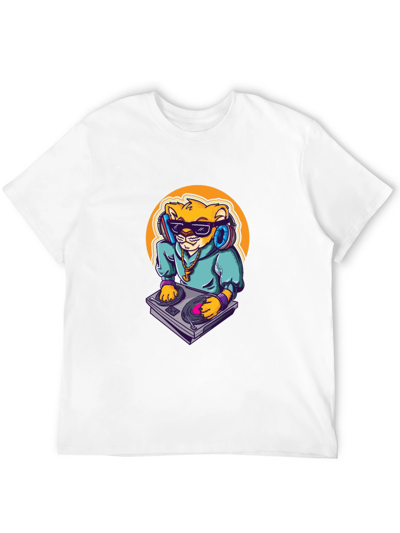 DJ Lion Black T-Shirt