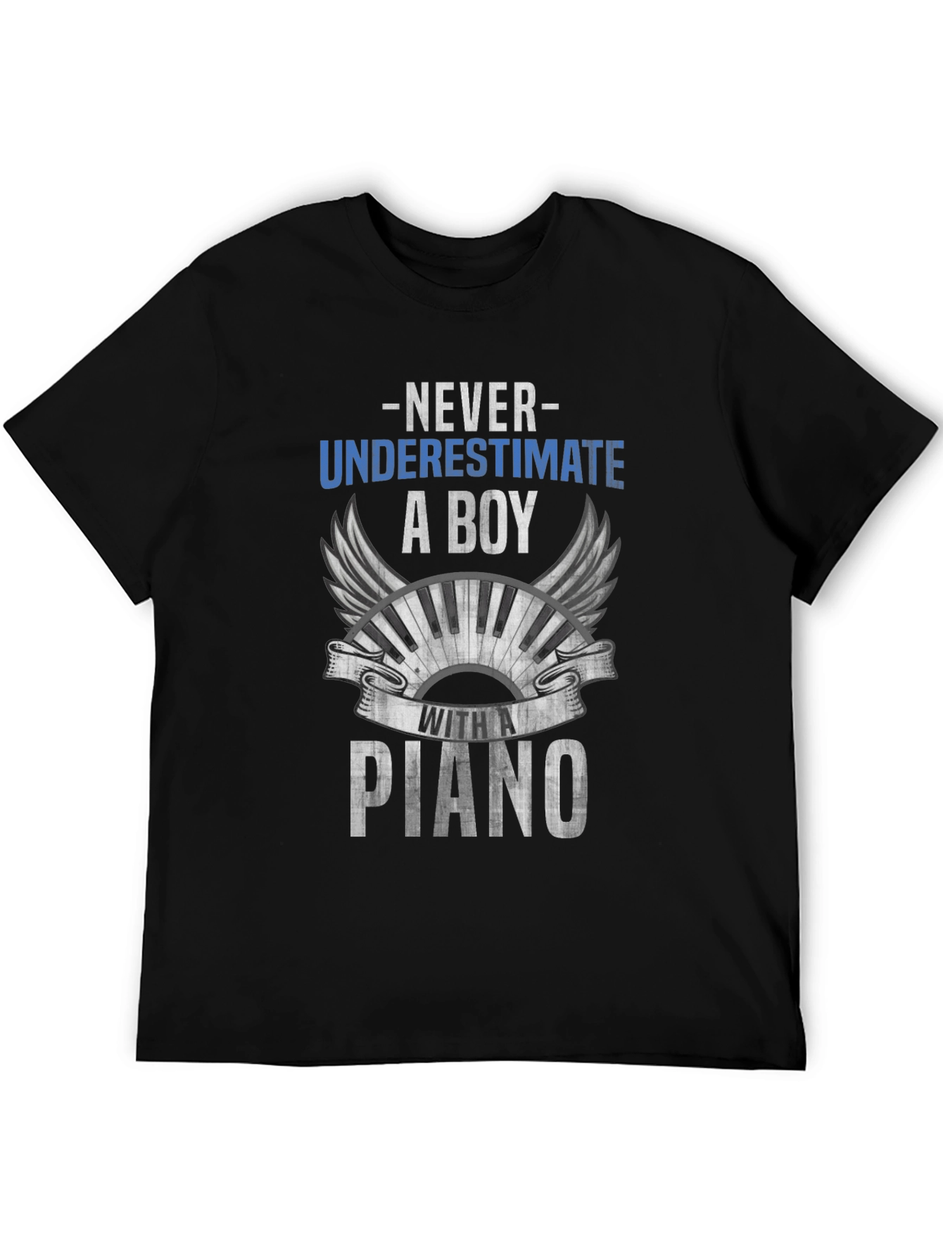Never Underestimate a Boy with a Piano T-Shirt