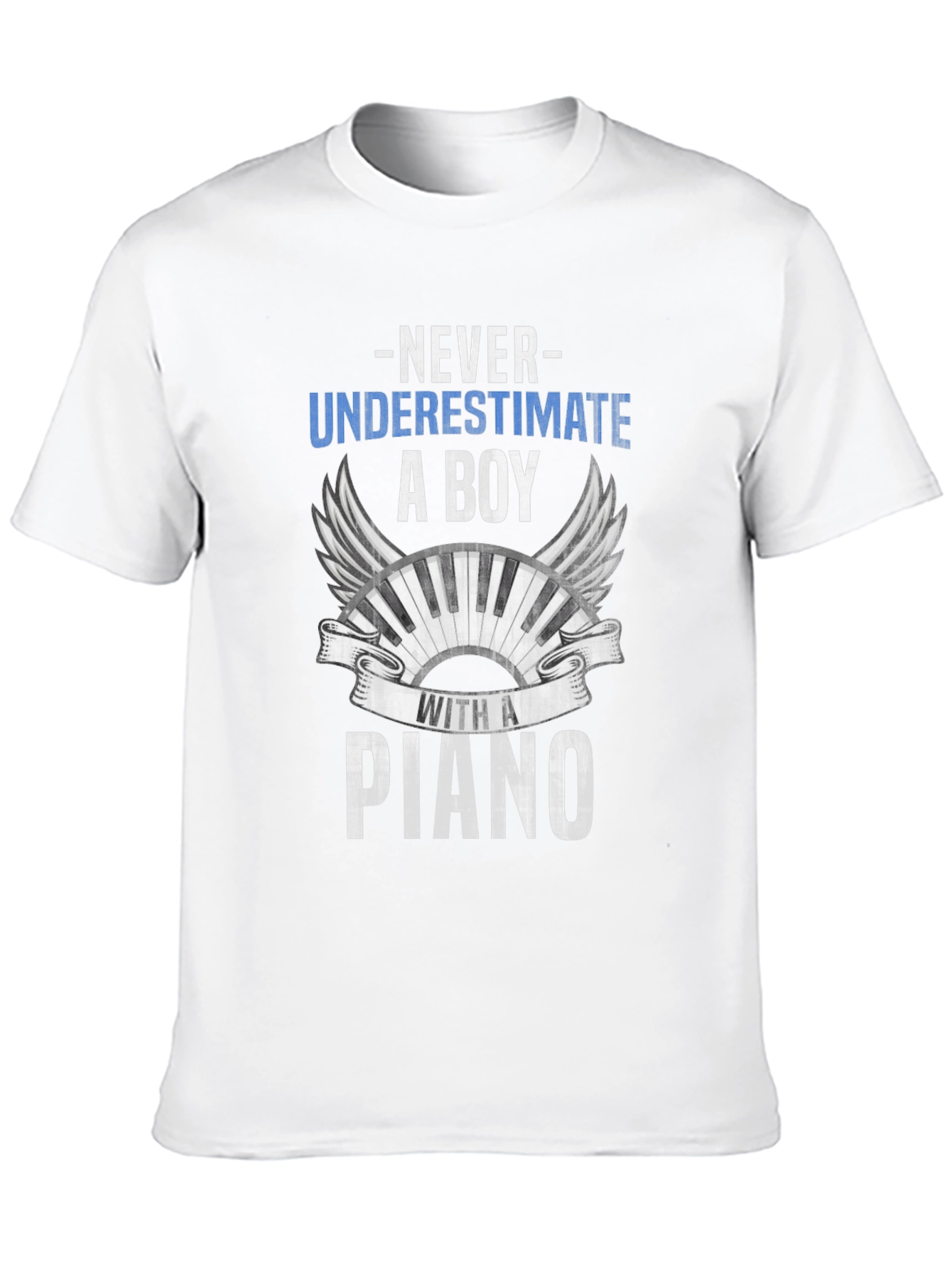 Never Underestimate a Boy with a Piano T-Shirt