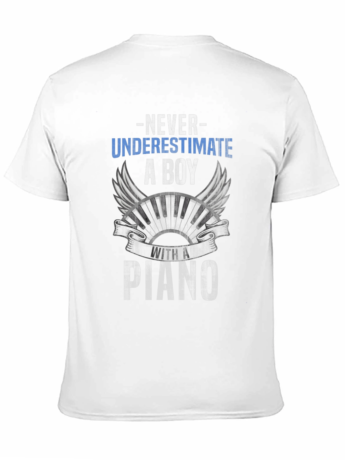 Never Underestimate a Boy with a Piano T-Shirt