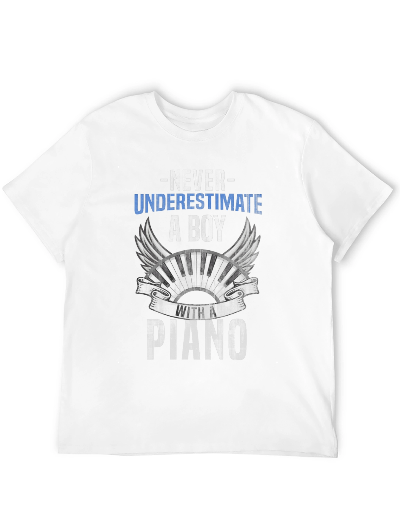 Never Underestimate a Boy with a Piano T-Shirt