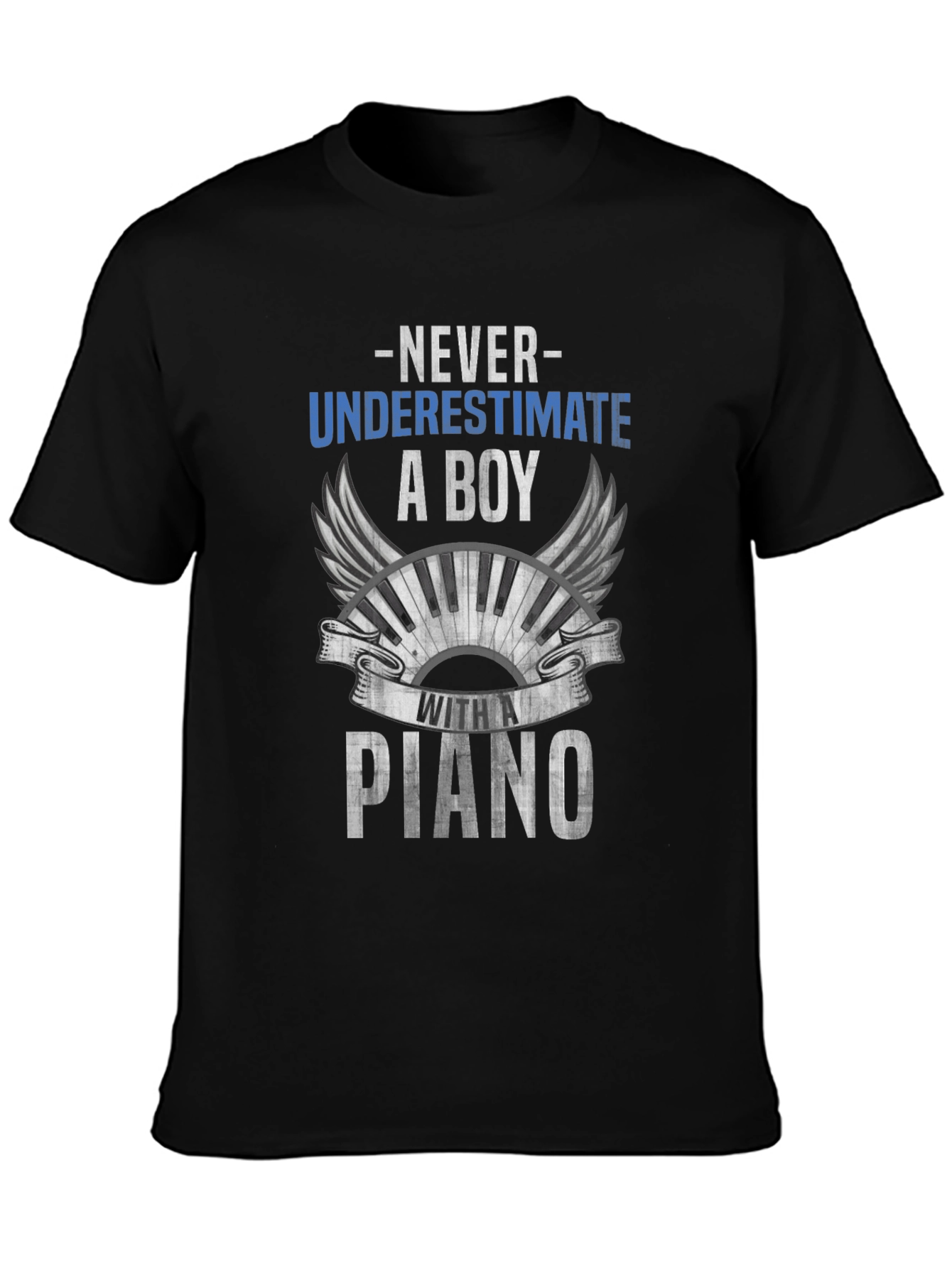 Never Underestimate a Boy with a Piano T-Shirt
