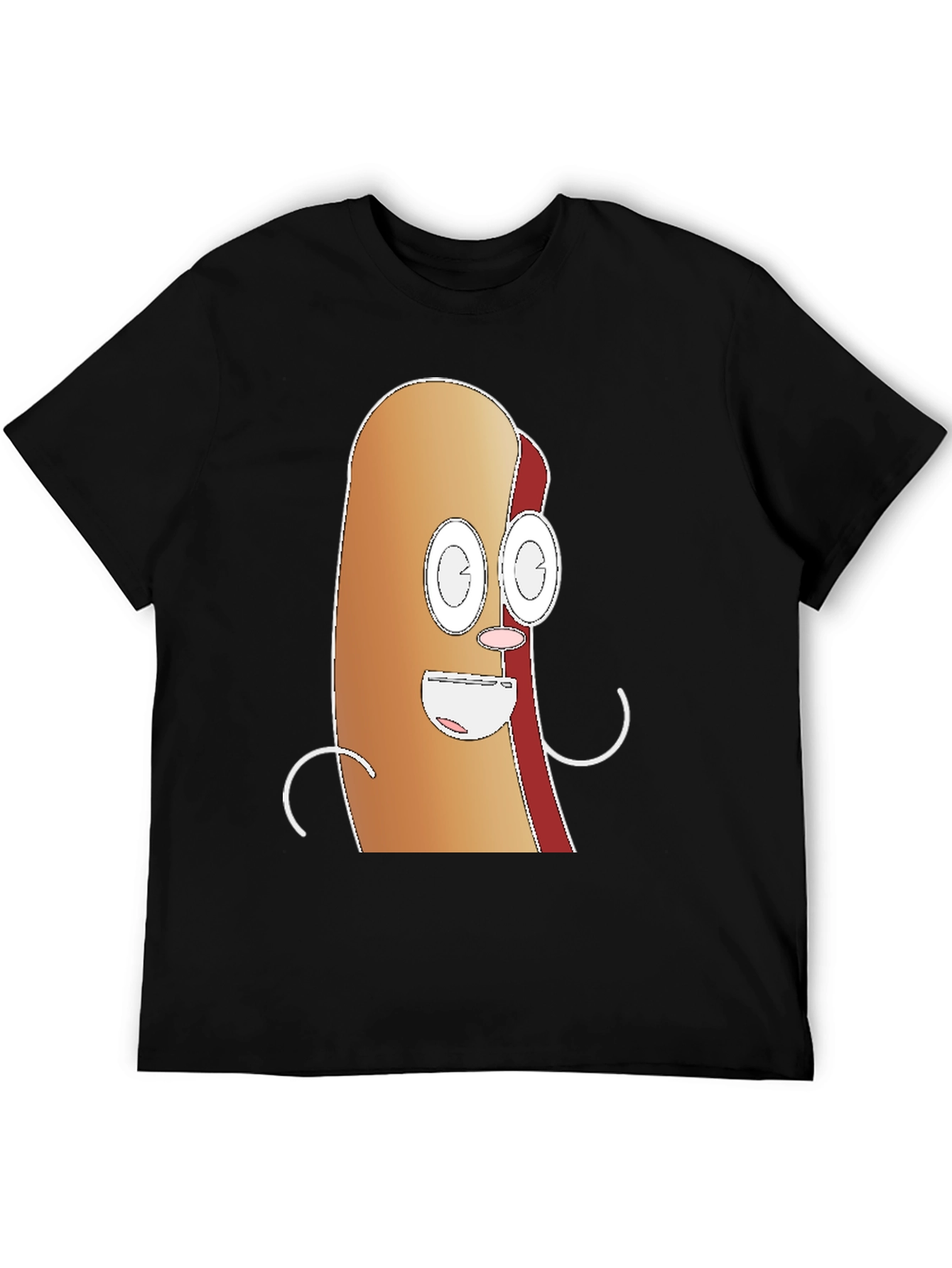 Funny Hot Dog Cartoon Graphic T-Shirt
