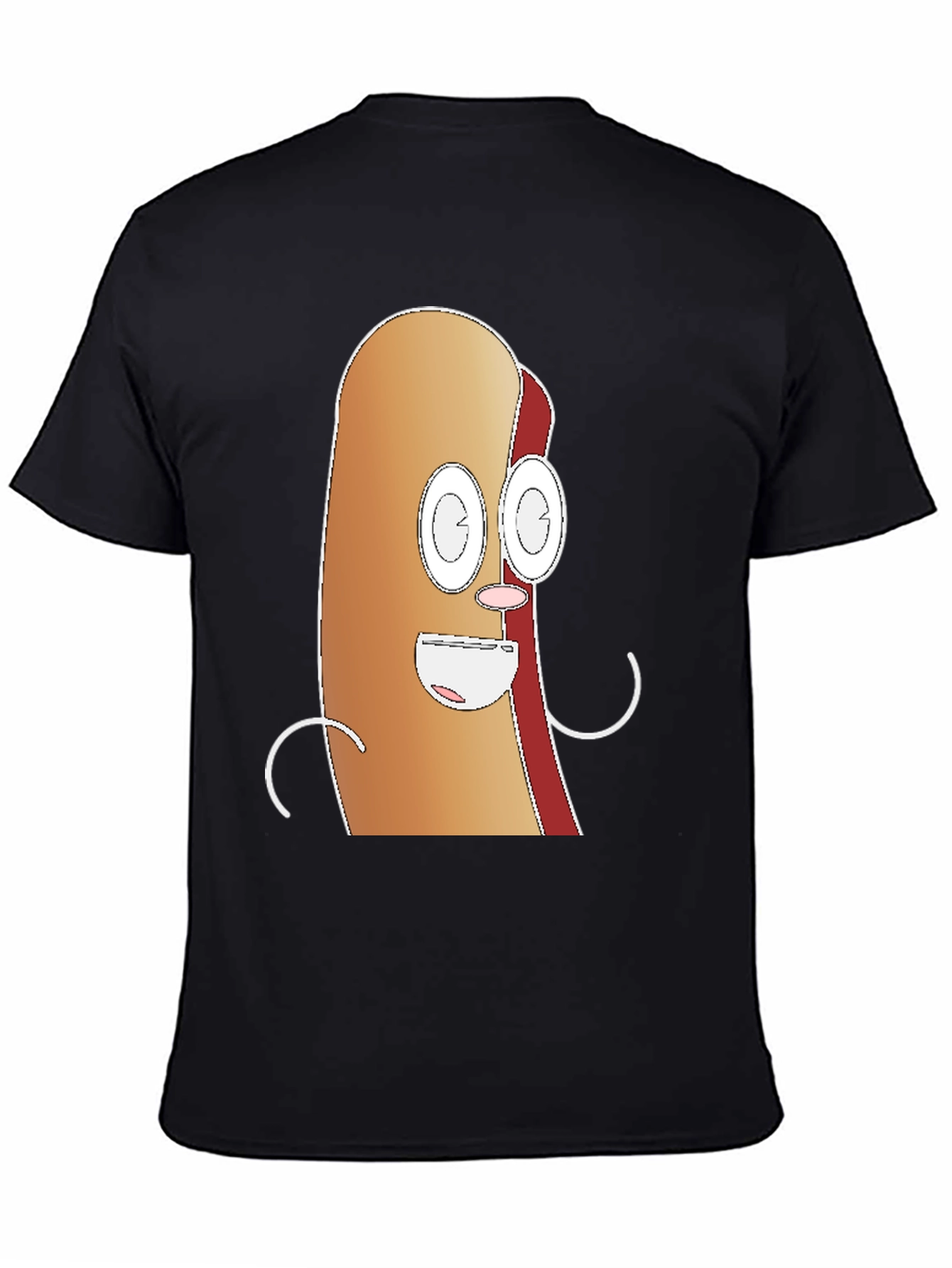 Funny Hot Dog Cartoon Graphic T-Shirt