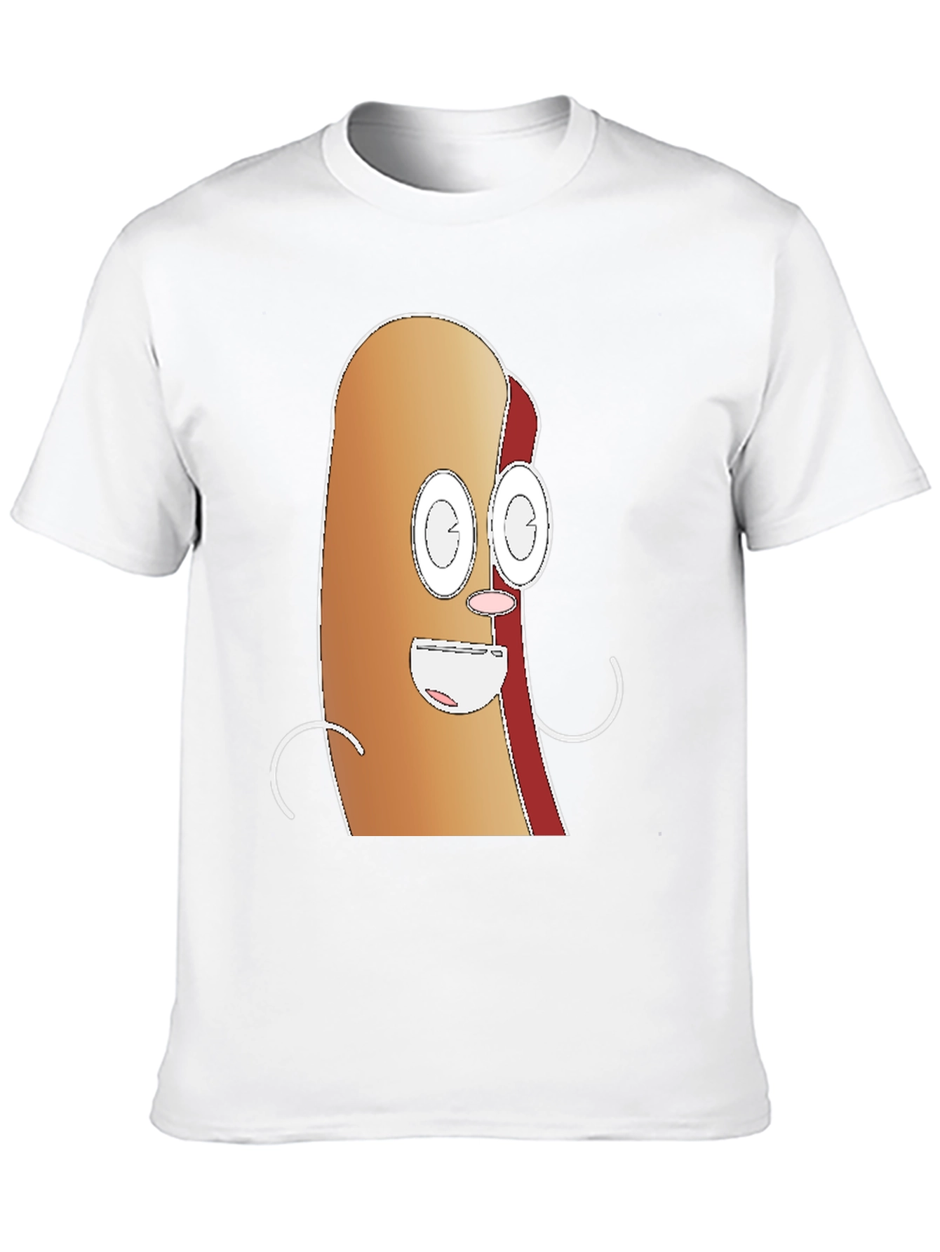 Funny Hot Dog Cartoon Graphic T-Shirt