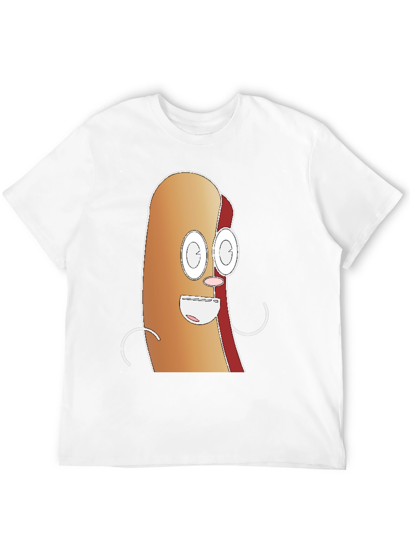 Funny Hot Dog Cartoon Graphic T-Shirt