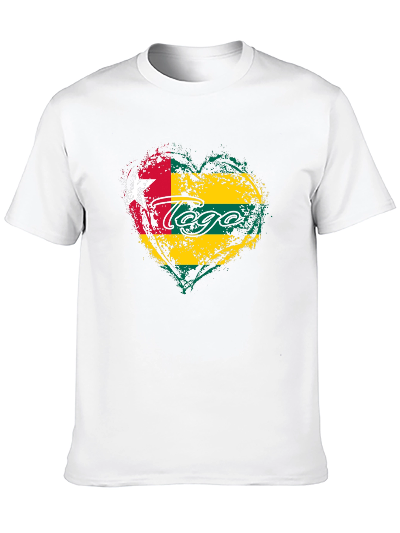 Togo Flag Heart T-Shirt - Show Your Pride!