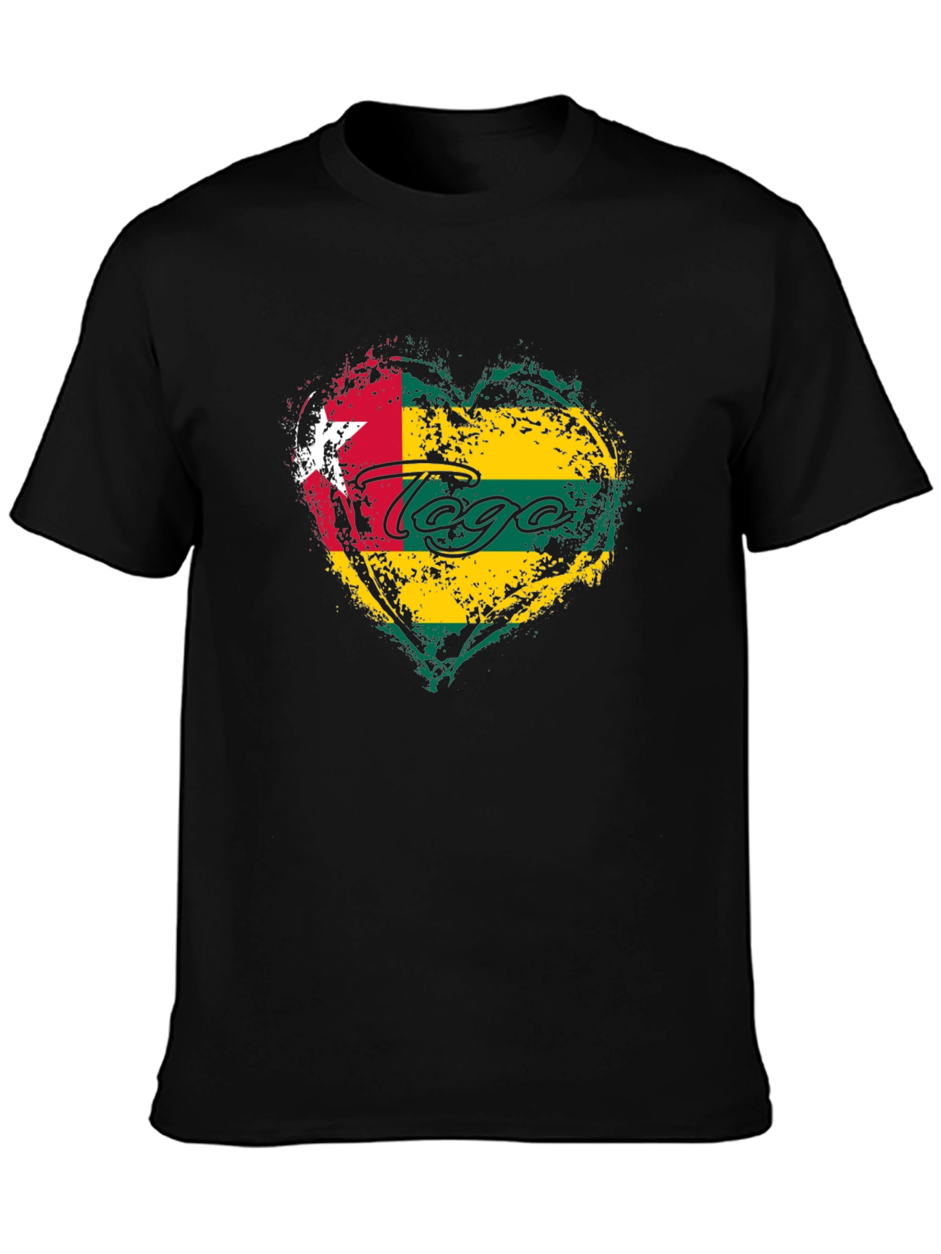 Togo Flag Heart T-Shirt - Show Your Pride!