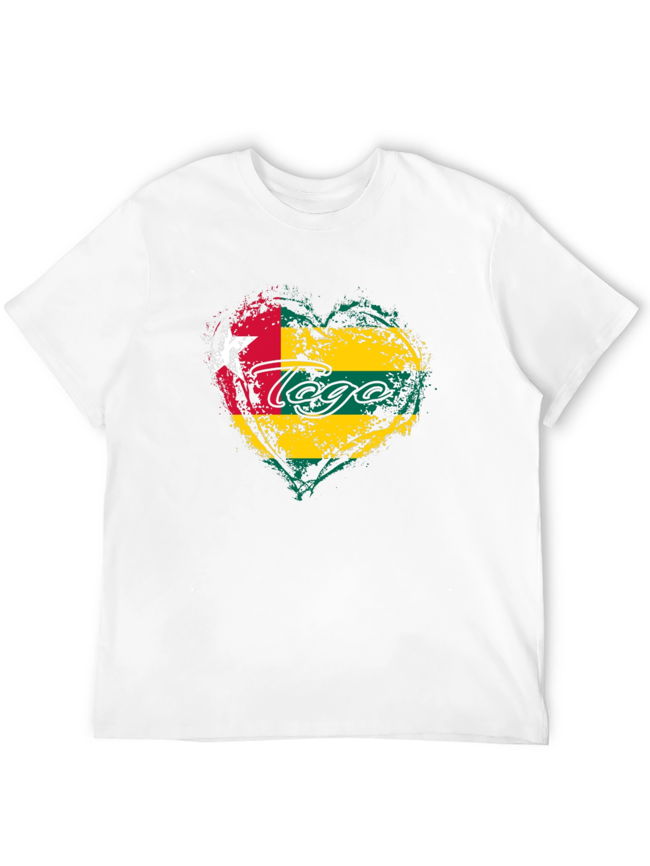 Togo Flag Heart T-Shirt - Show Your Pride!