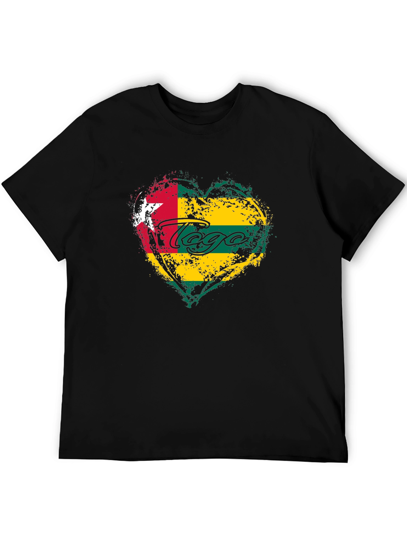 Togo Flag Heart T-Shirt - Show Your Pride!