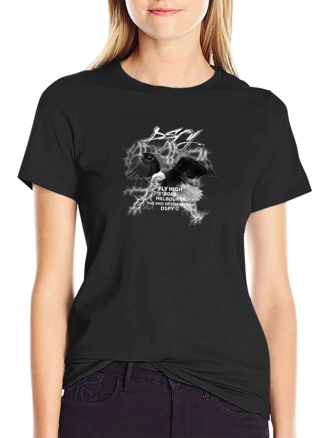 Dspy Fly High Graphic Black T-Shirt