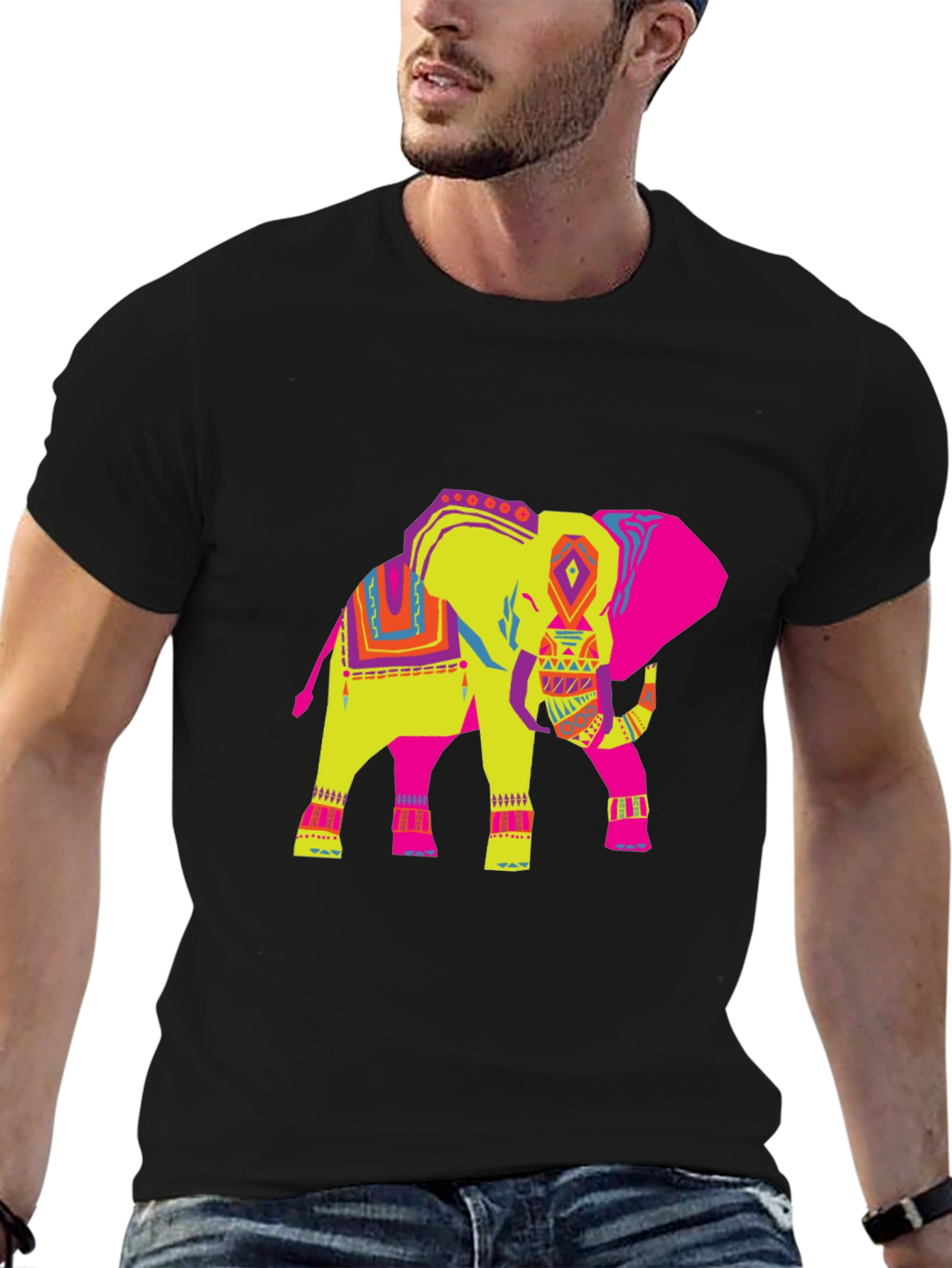 Vibrant Elephant Graphic Tee