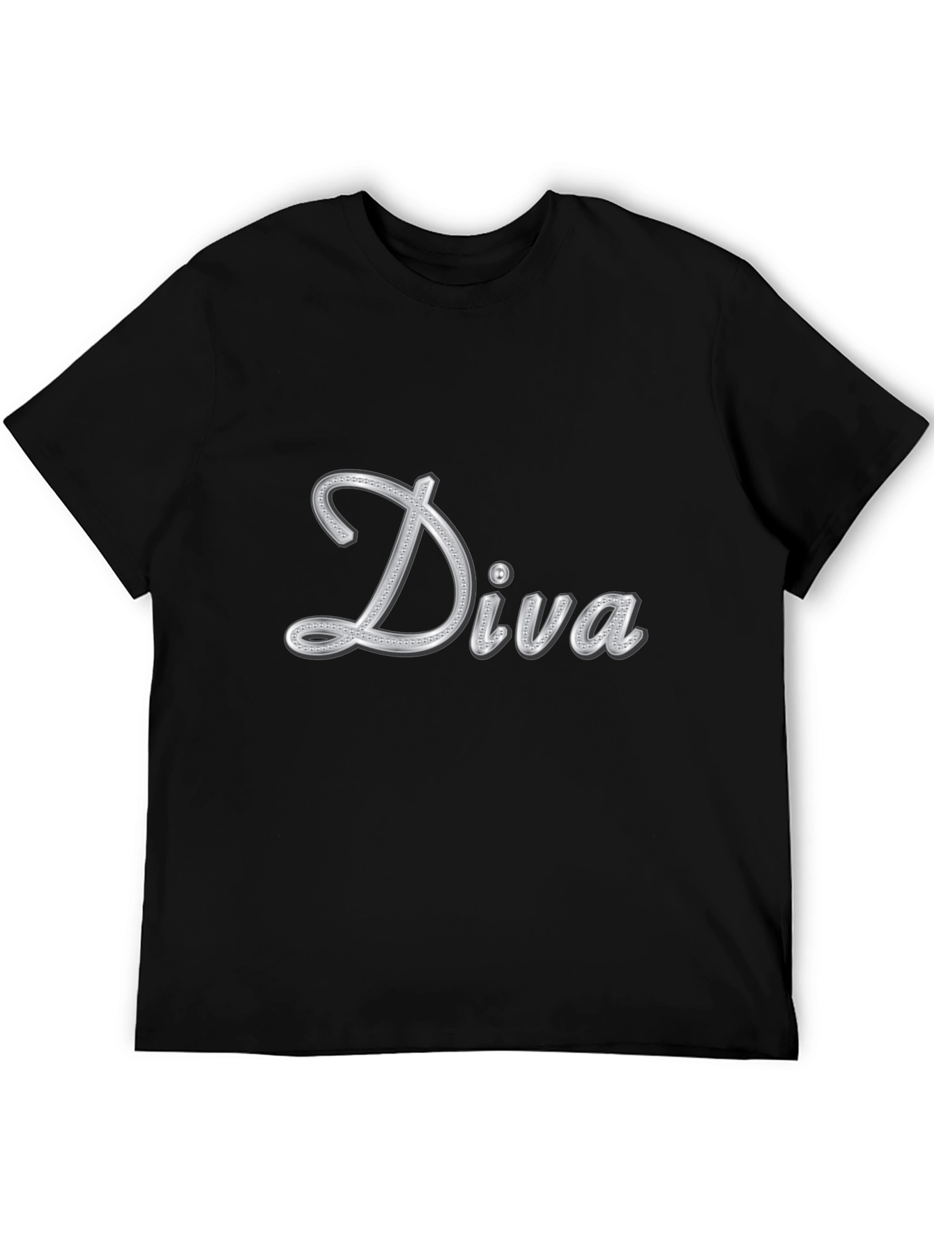 Diva Graphic Tee - Black Casual T-Shirt