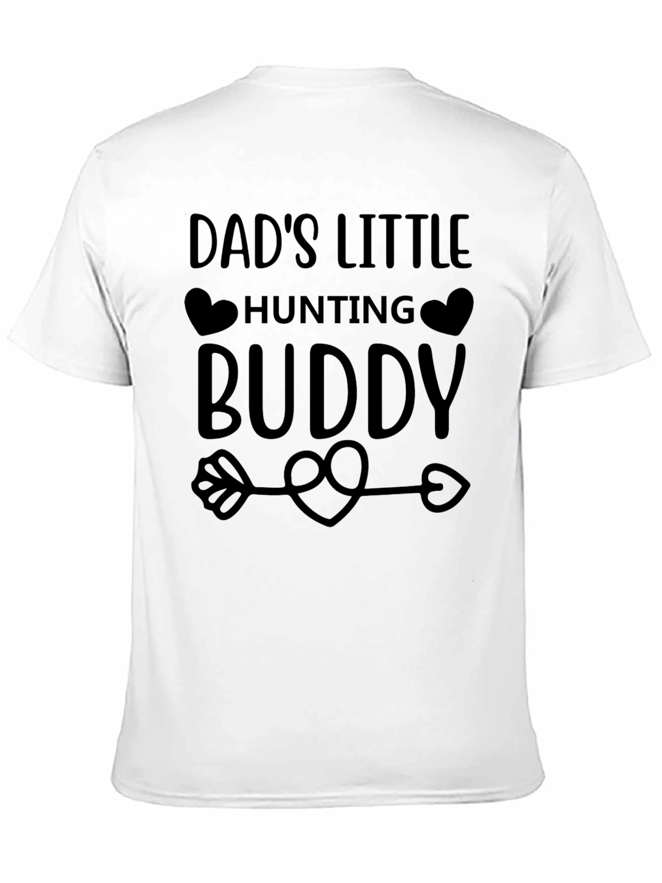 Dads Little Hunting Buddy Graphic Tee - Black