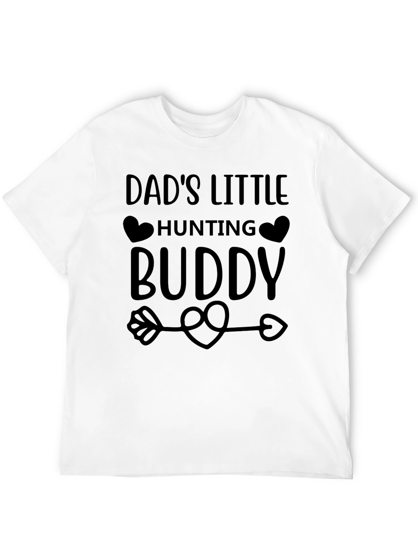 Dads Little Hunting Buddy Graphic Tee - Black