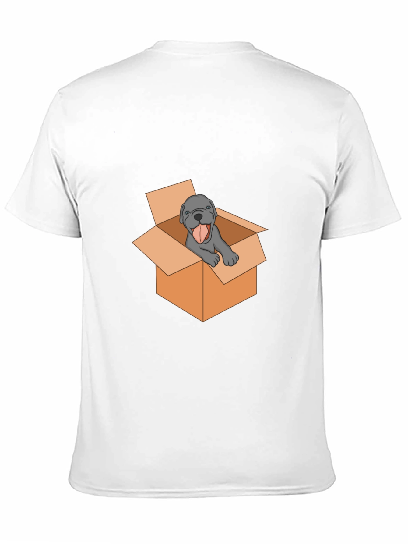 Dog in Box Graphic Tee - Mens Black T-Shirt