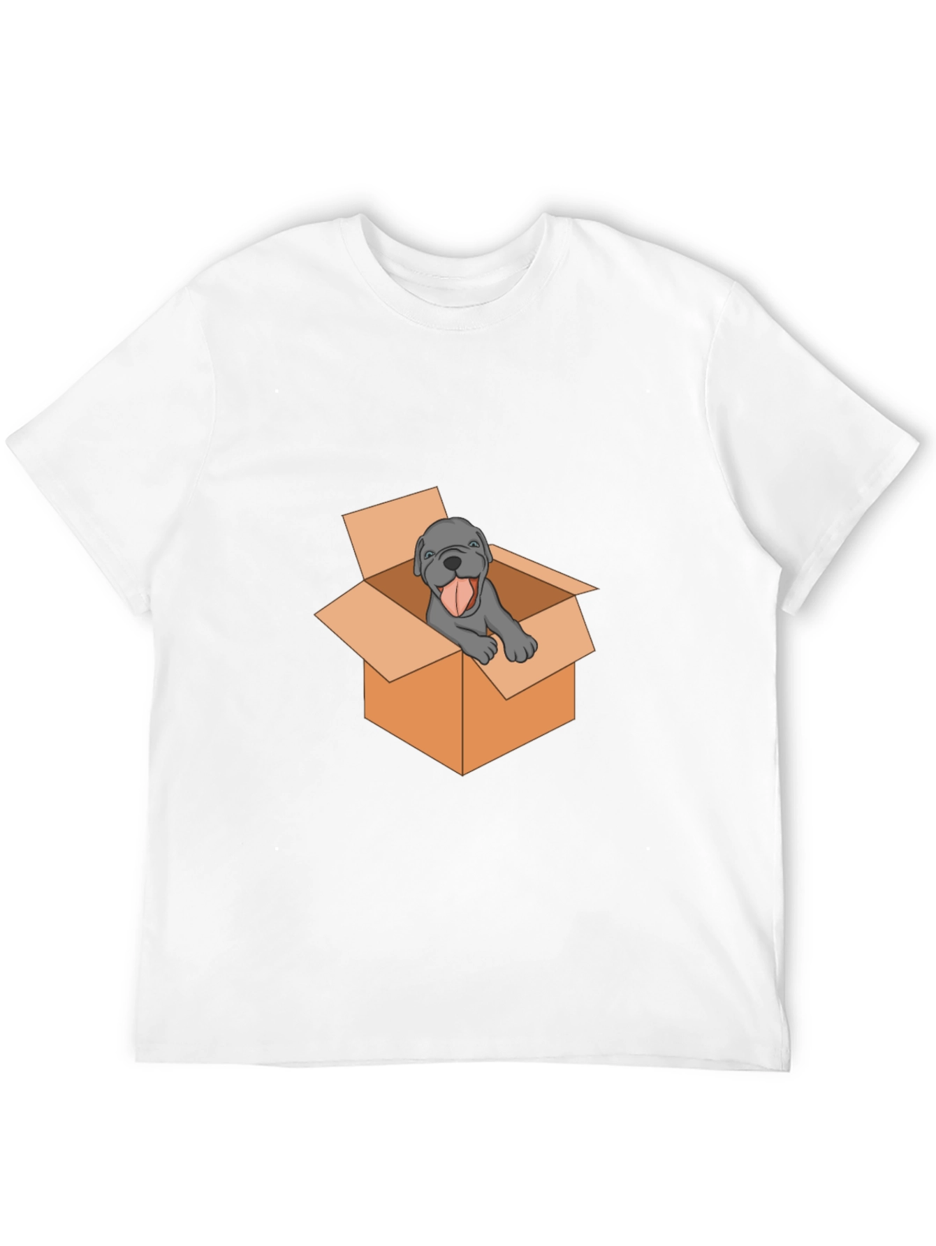 Dog in Box Graphic Tee - Mens Black T-Shirt