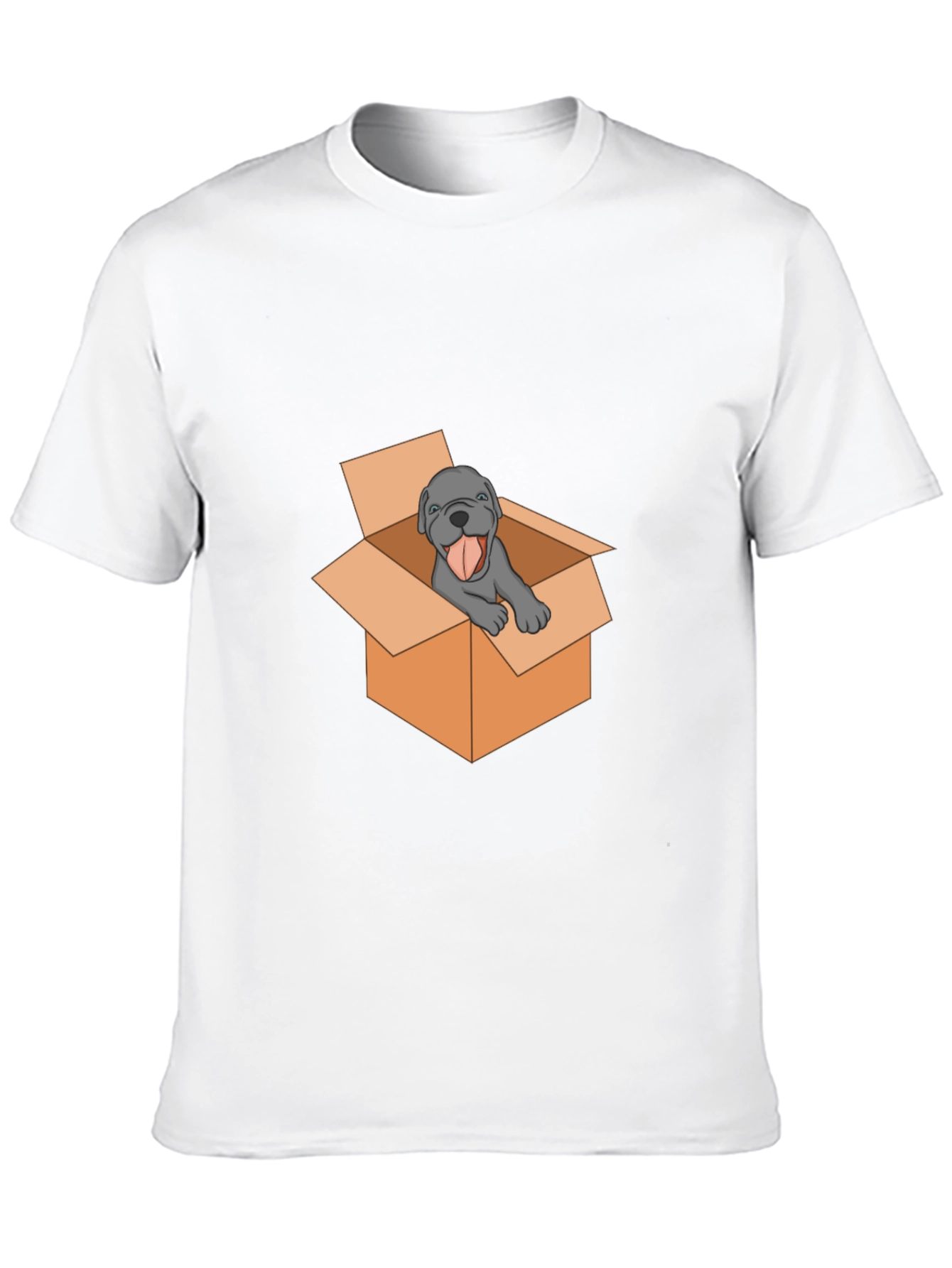 Dog in Box Graphic Tee - Mens Black T-Shirt