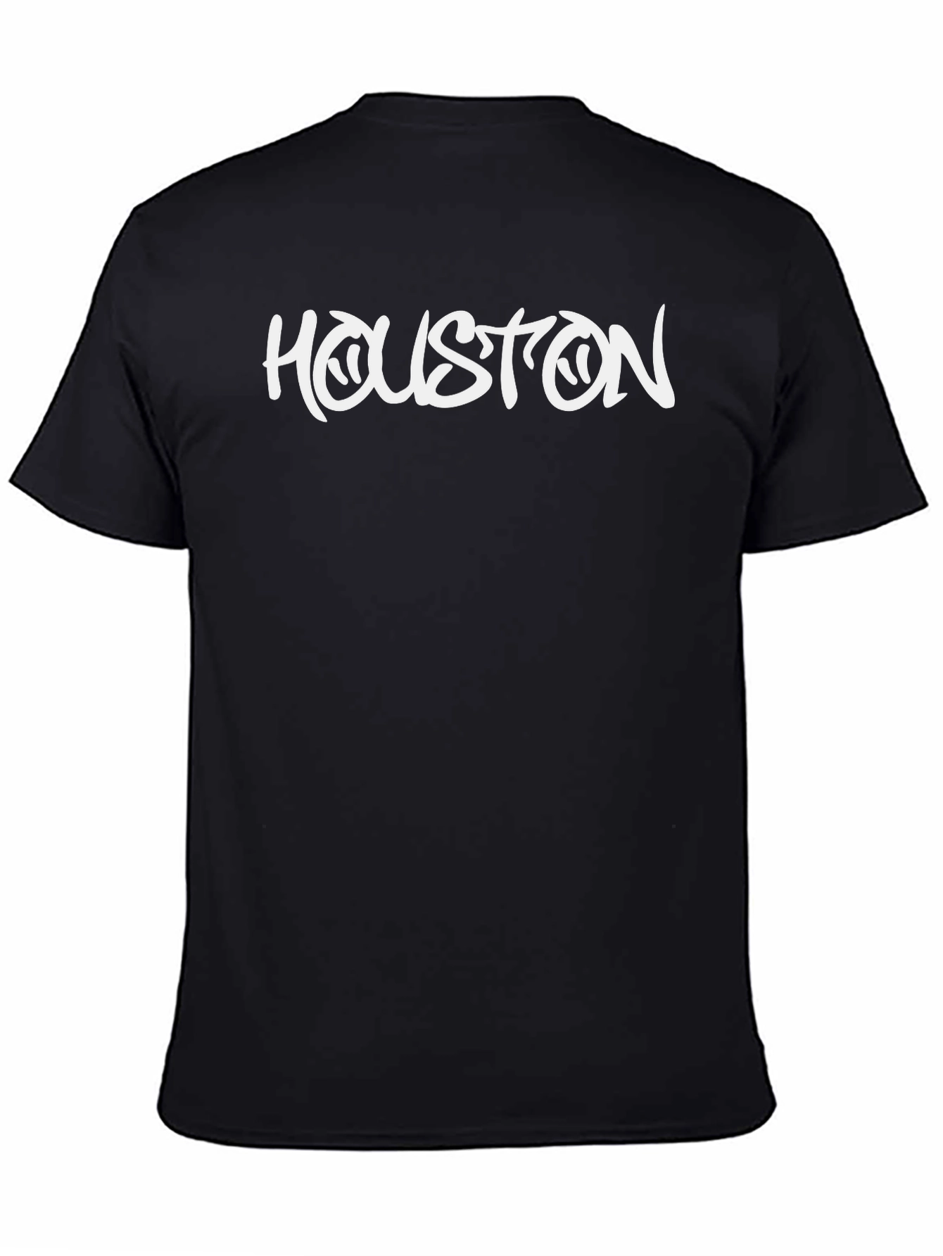 Houston Graphic Print Tee - Black Cotton Blend