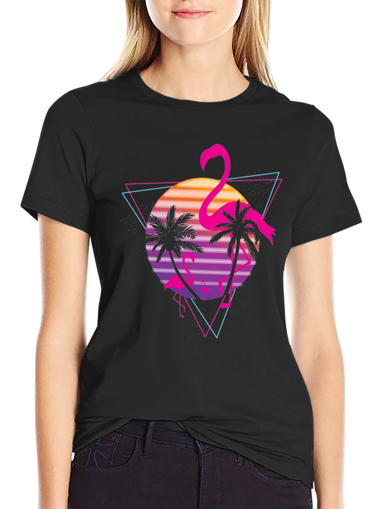 Retro Flamingo Sunset T-Shirt
