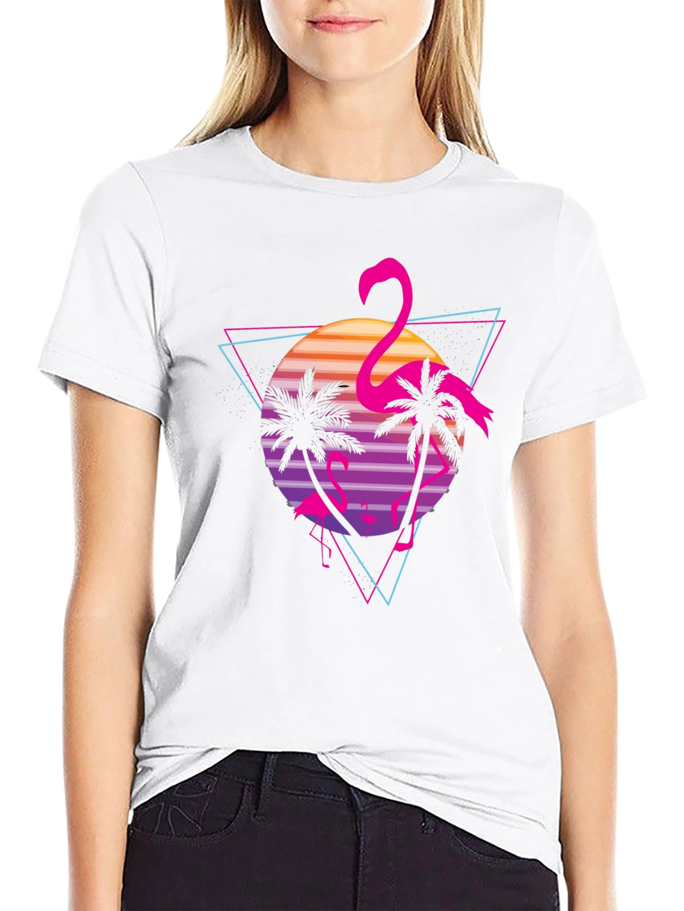 Retro Flamingo Sunset T-Shirt