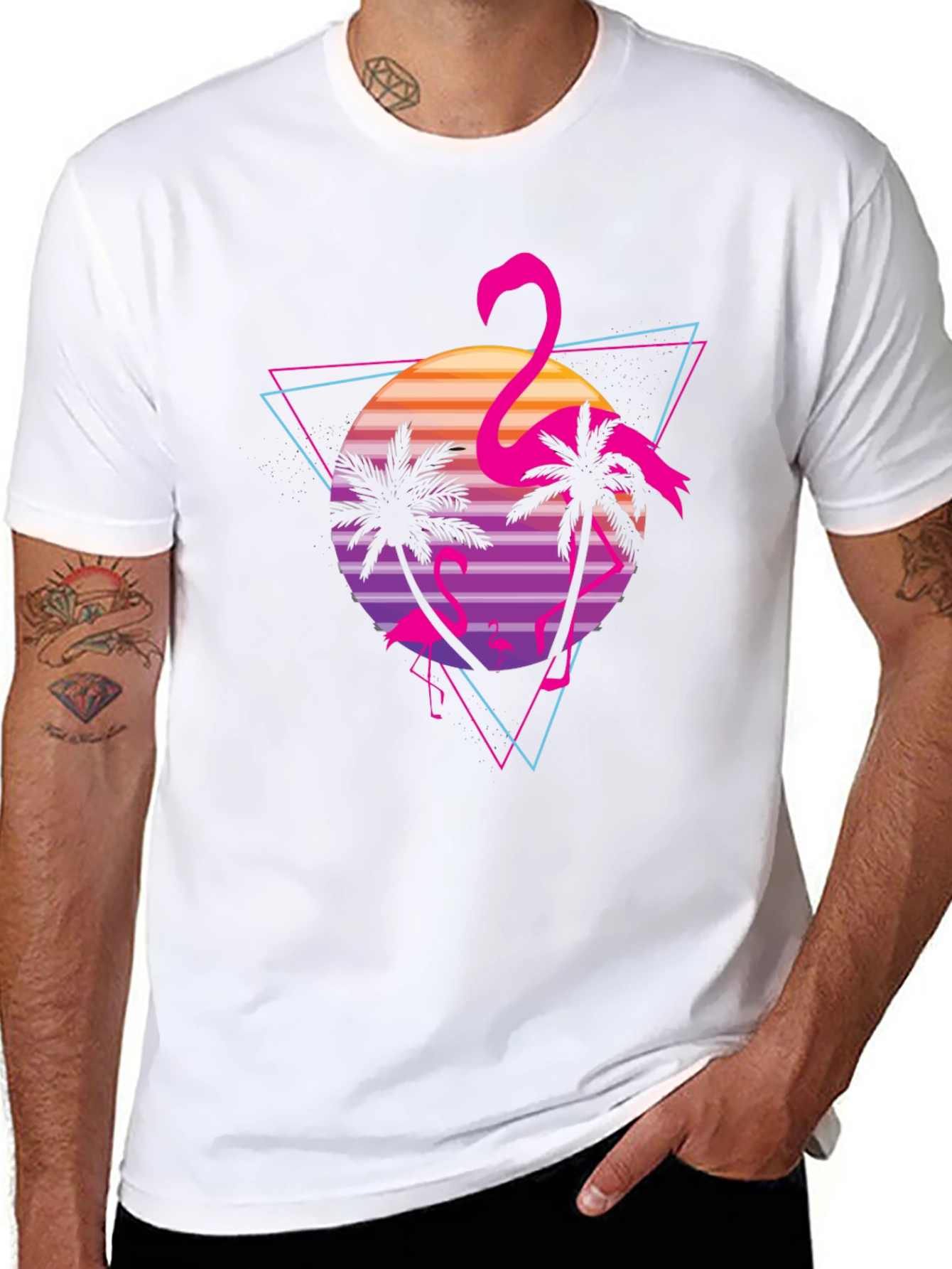 Retro Flamingo Sunset T-Shirt