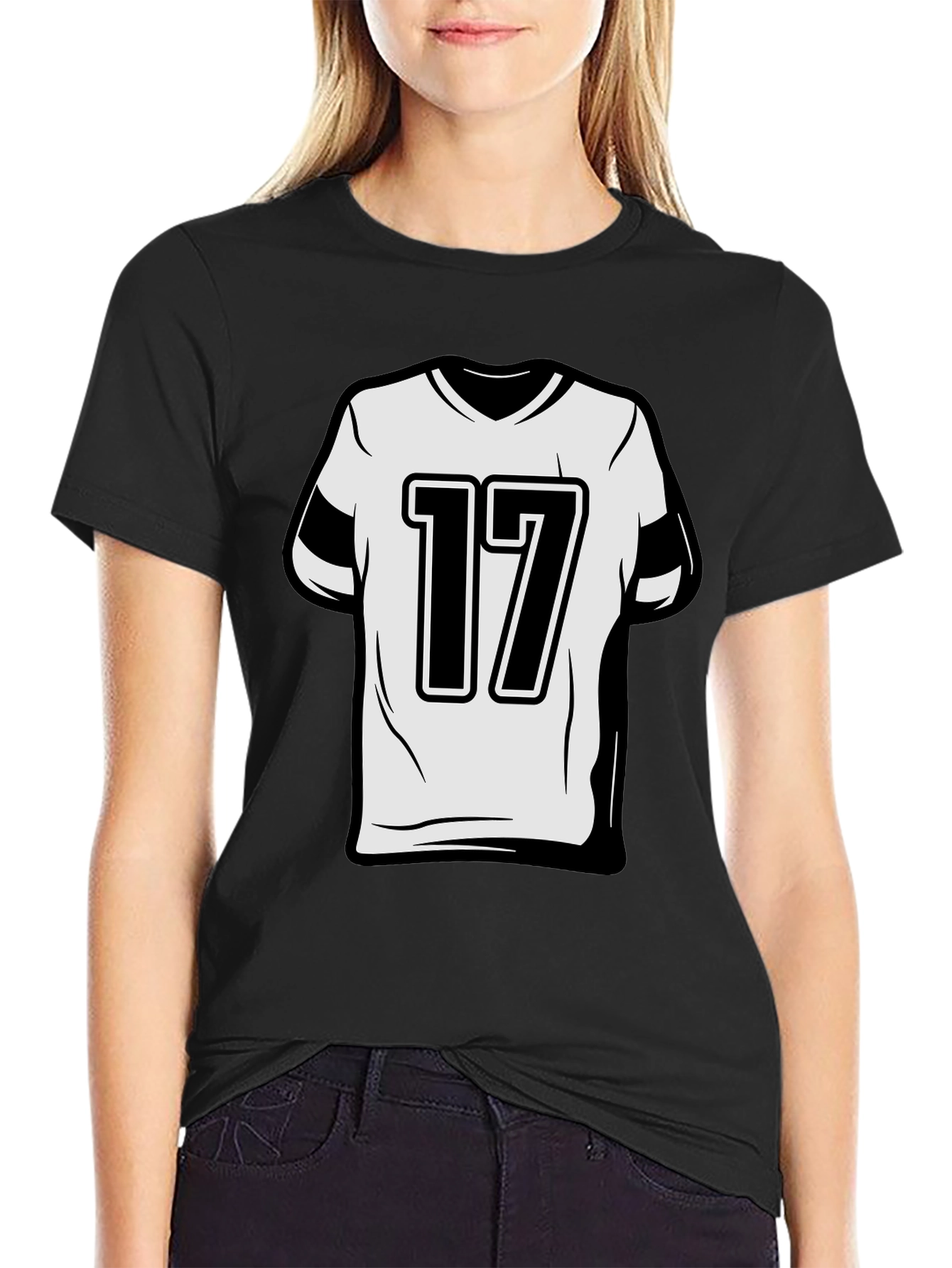 Number 17 Graphic Tee - Sporty Style