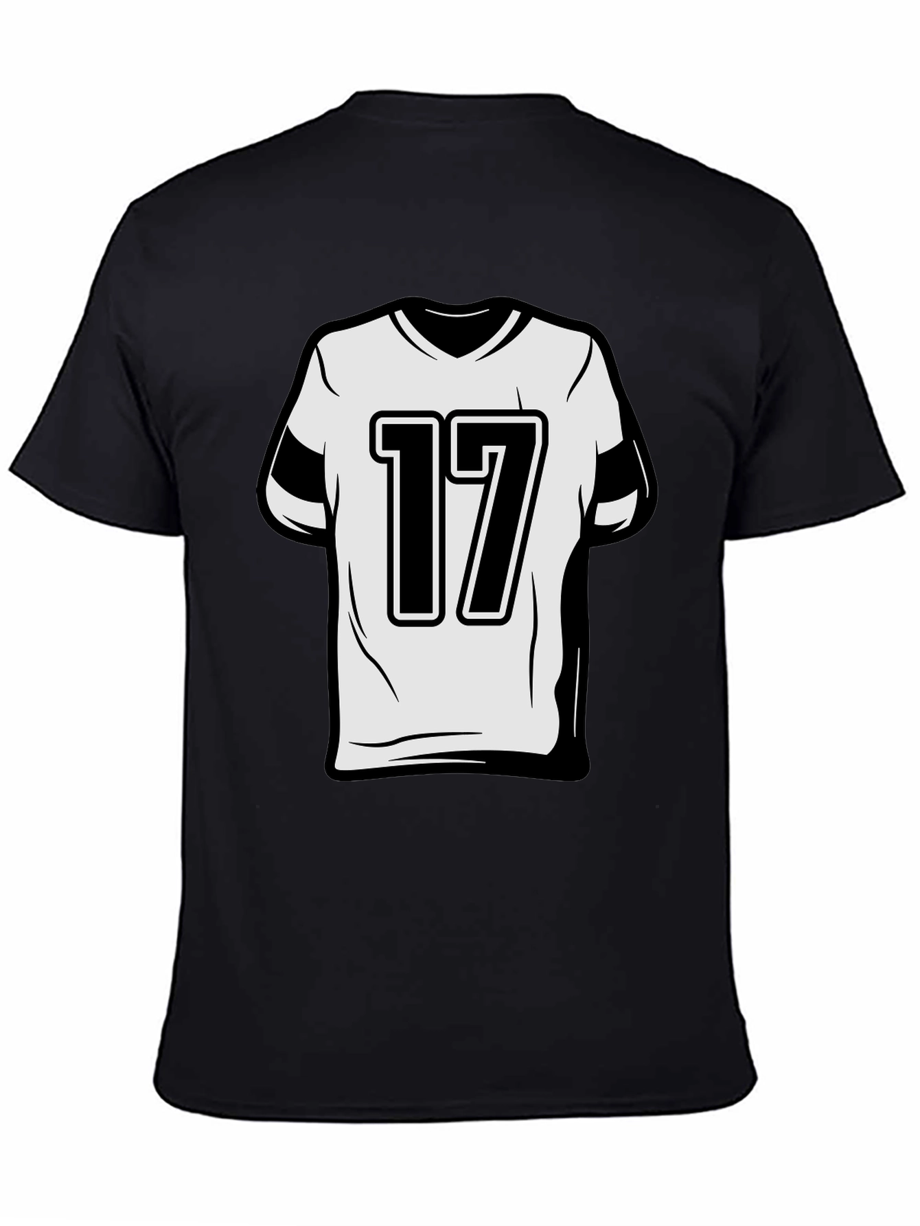 Number 17 Graphic Tee - Sporty Style
