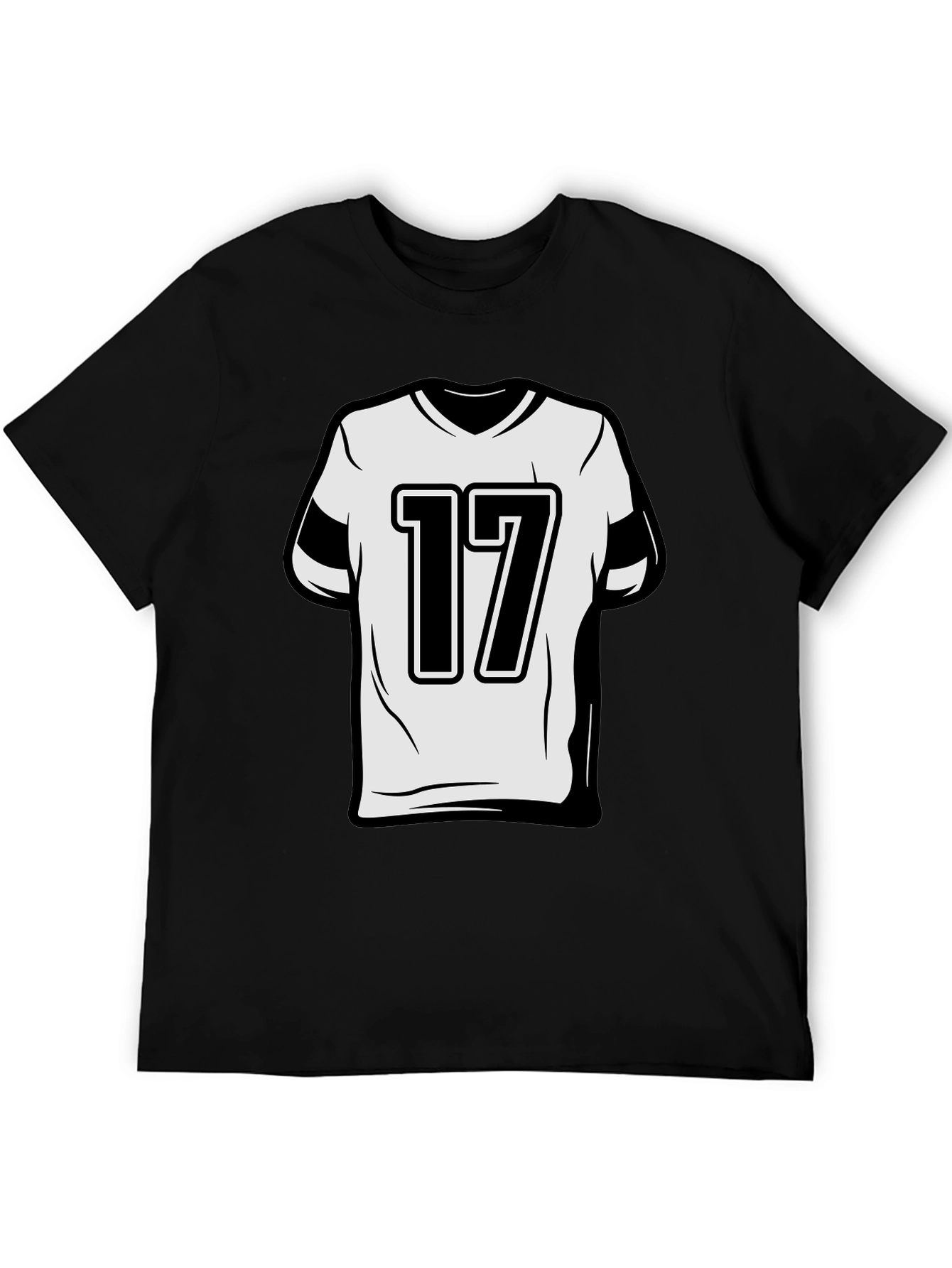 Number 17 Graphic Tee - Sporty Style