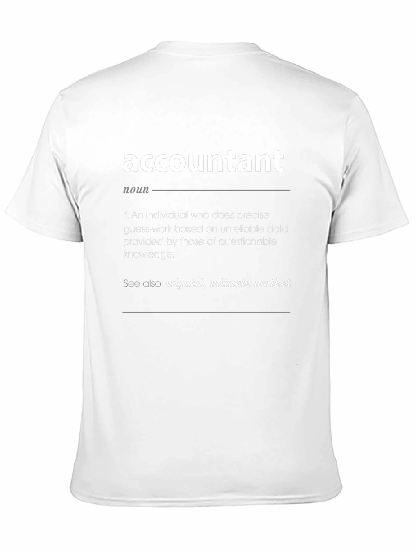 Accountant Definition T-Shirt - Funny Job Gift