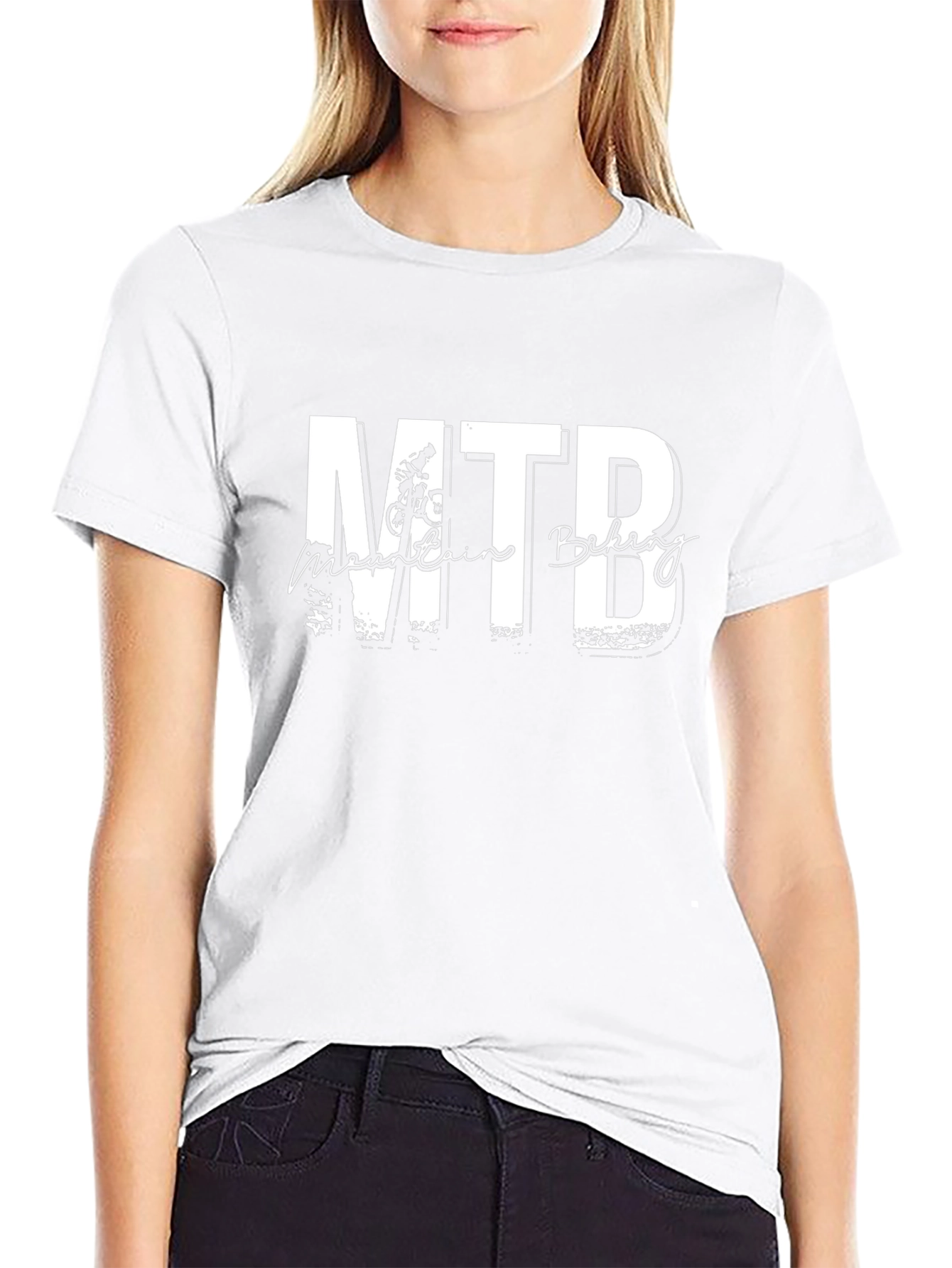 MTB Mountain Biking Black Graphic Tee