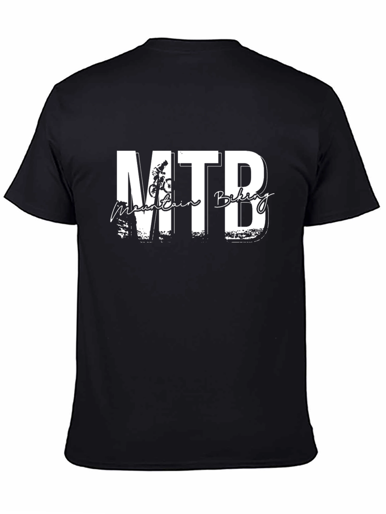 MTB Mountain Biking Black Graphic Tee