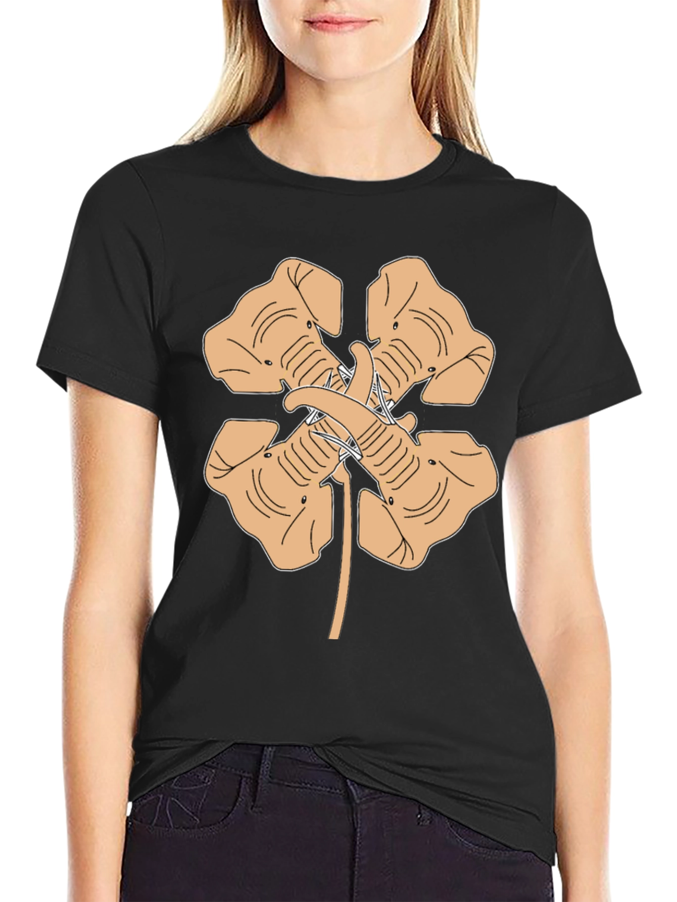 Elephant Four-Leaf Clover Graphic Tee