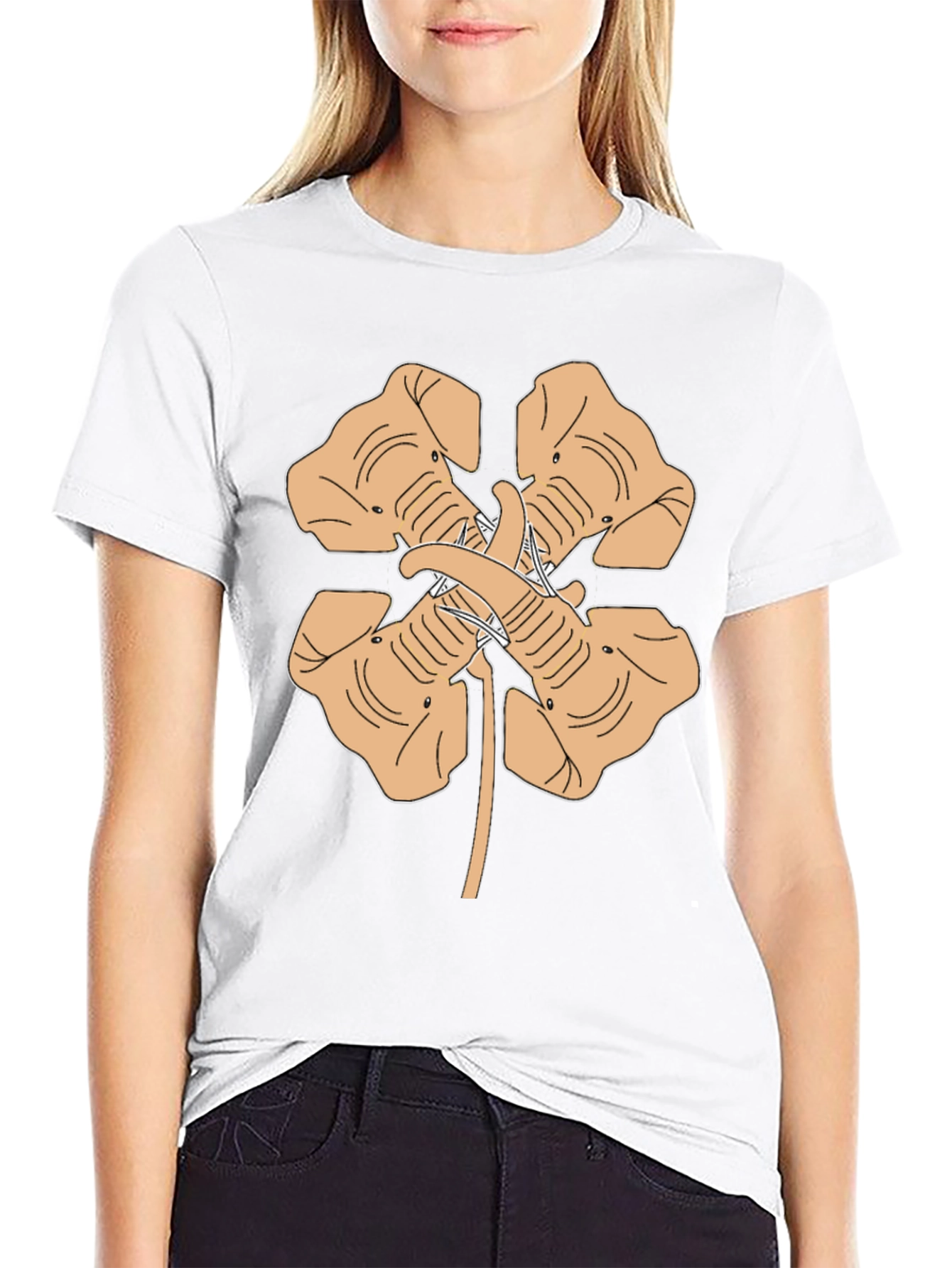 Elephant Four-Leaf Clover Graphic Tee