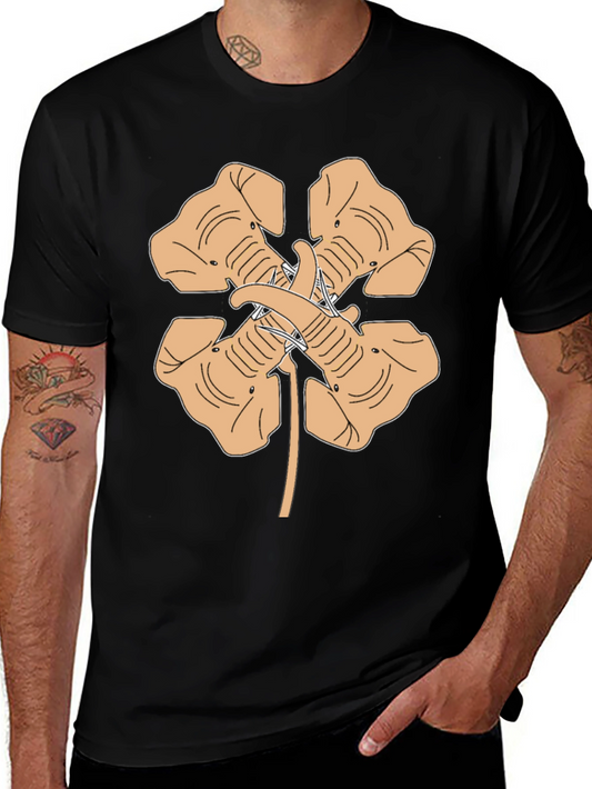 Elephant Four-Leaf Clover Graphic Tee