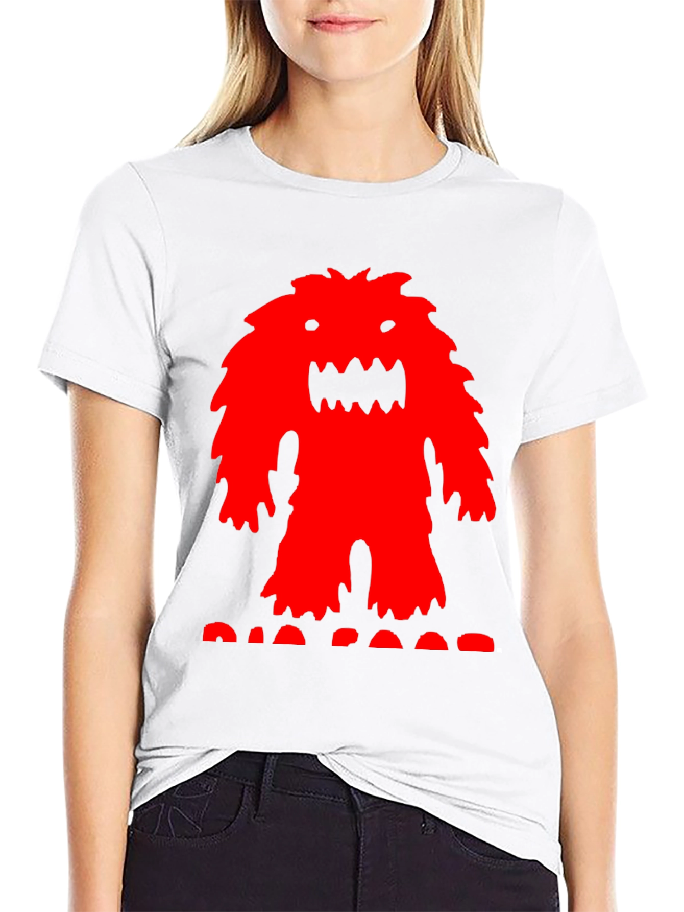 Red Monster Graphic T-Shirt - Mens Black Tee