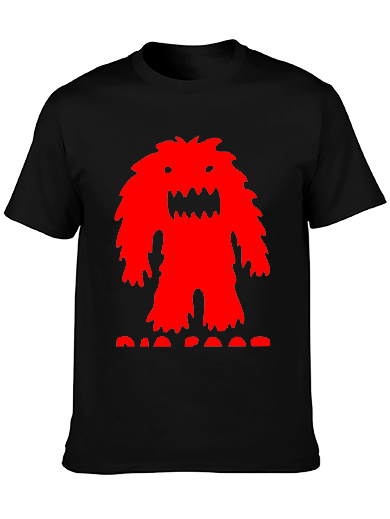 Red Monster Graphic T-Shirt - Mens Black Tee