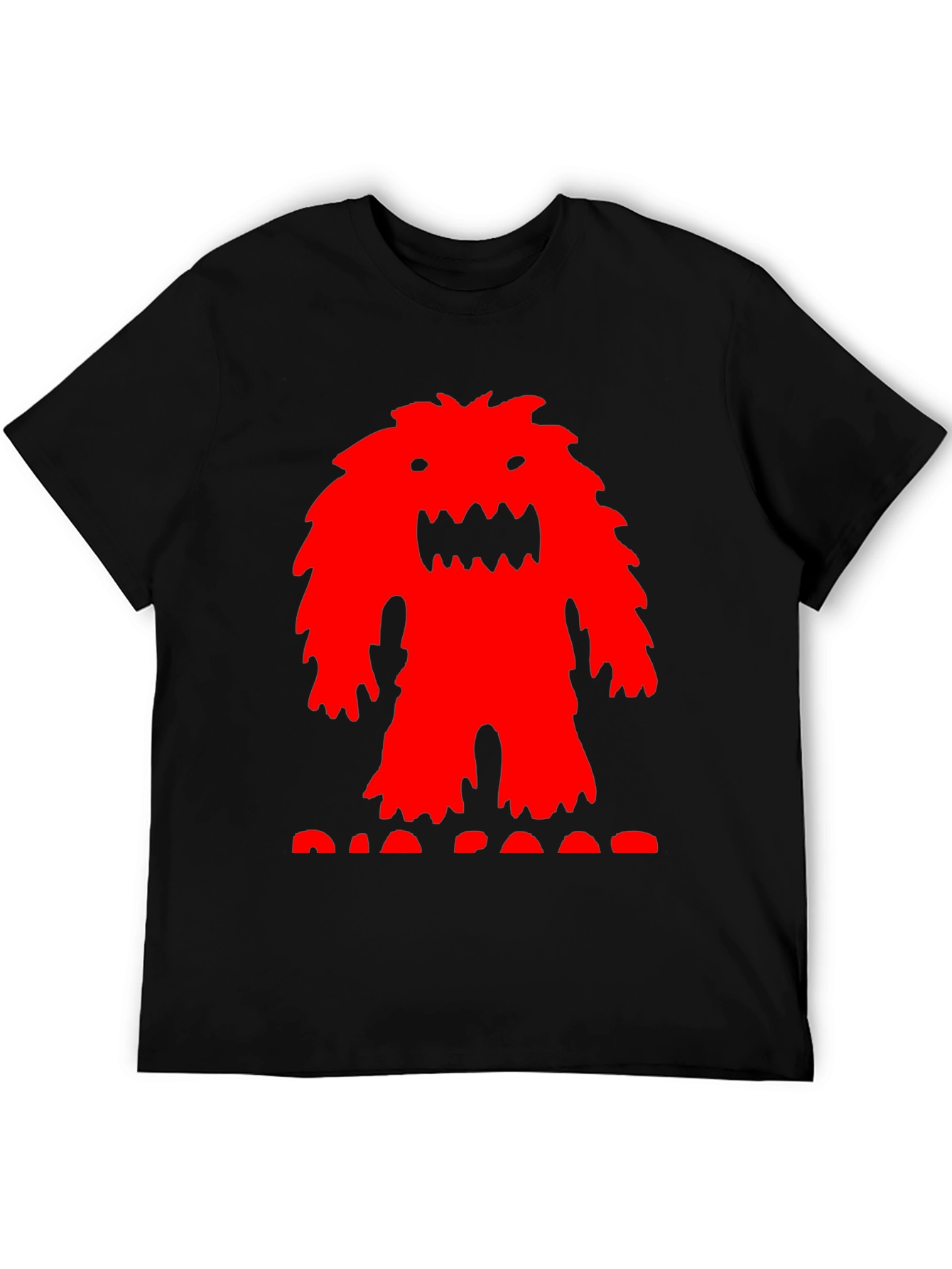 Red Monster Graphic T-Shirt - Mens Black Tee