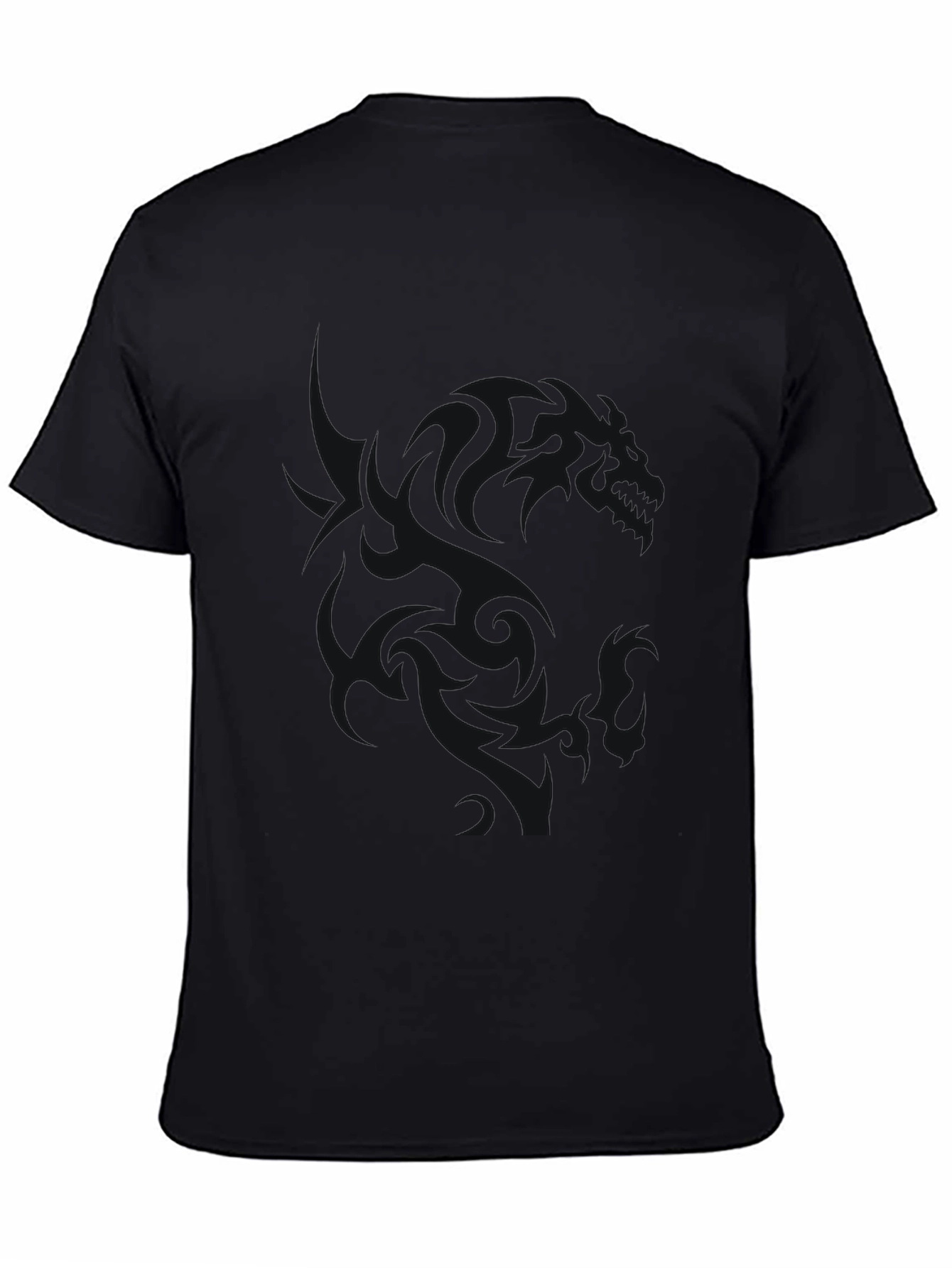 Mens Black Graphic T-Shirt - Casual Style