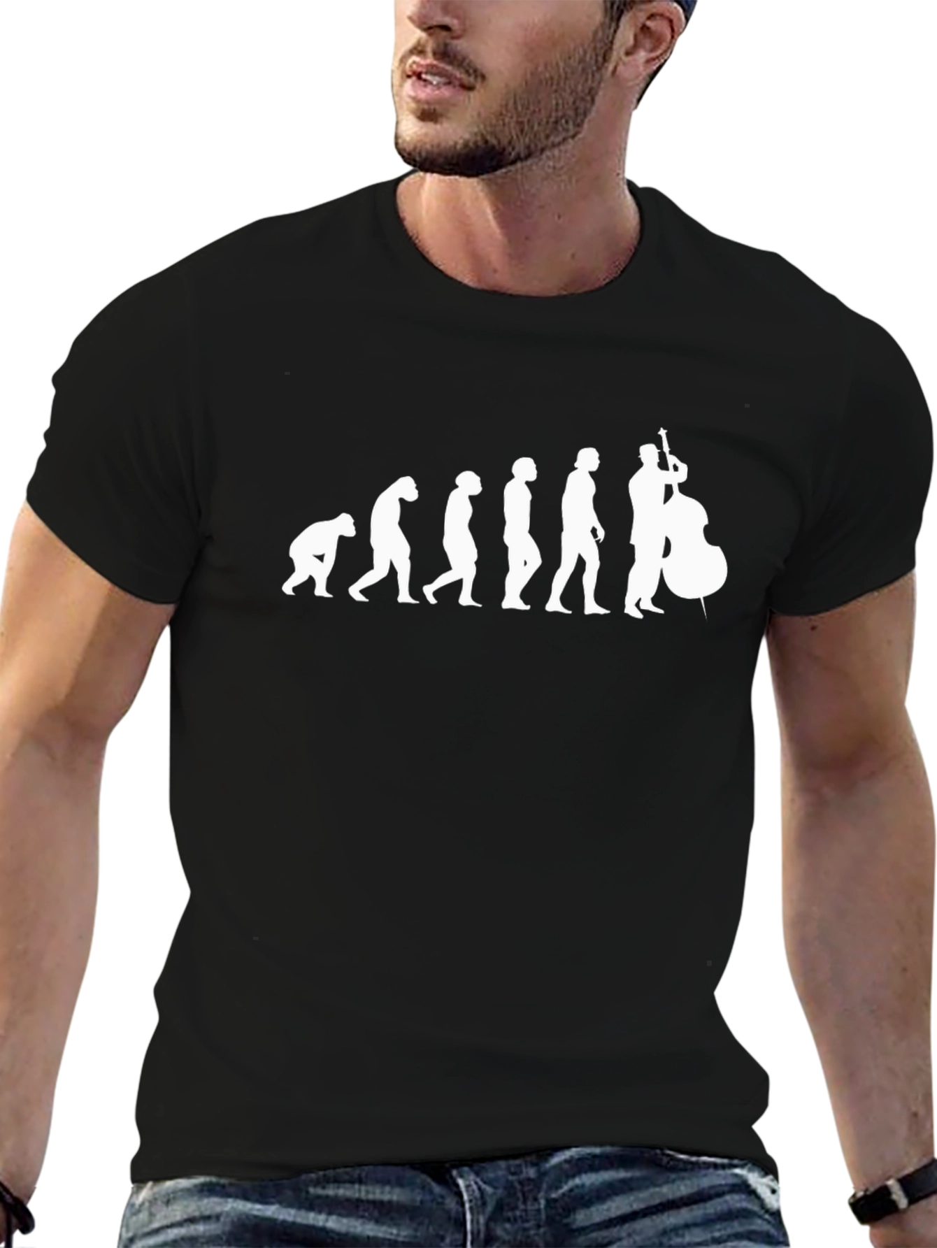 Evolution of a Bass Player T-Shirt - Black