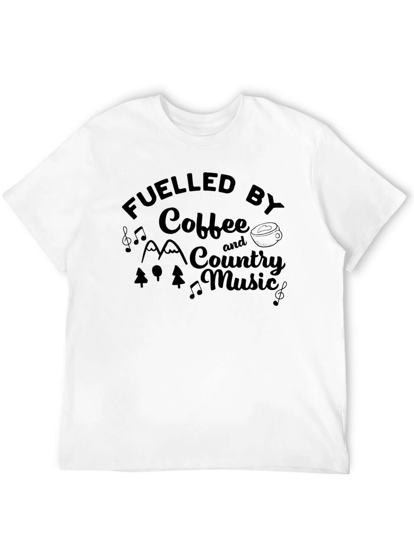 Fuelled By Coffee & Country Music Graphic T-Shirt