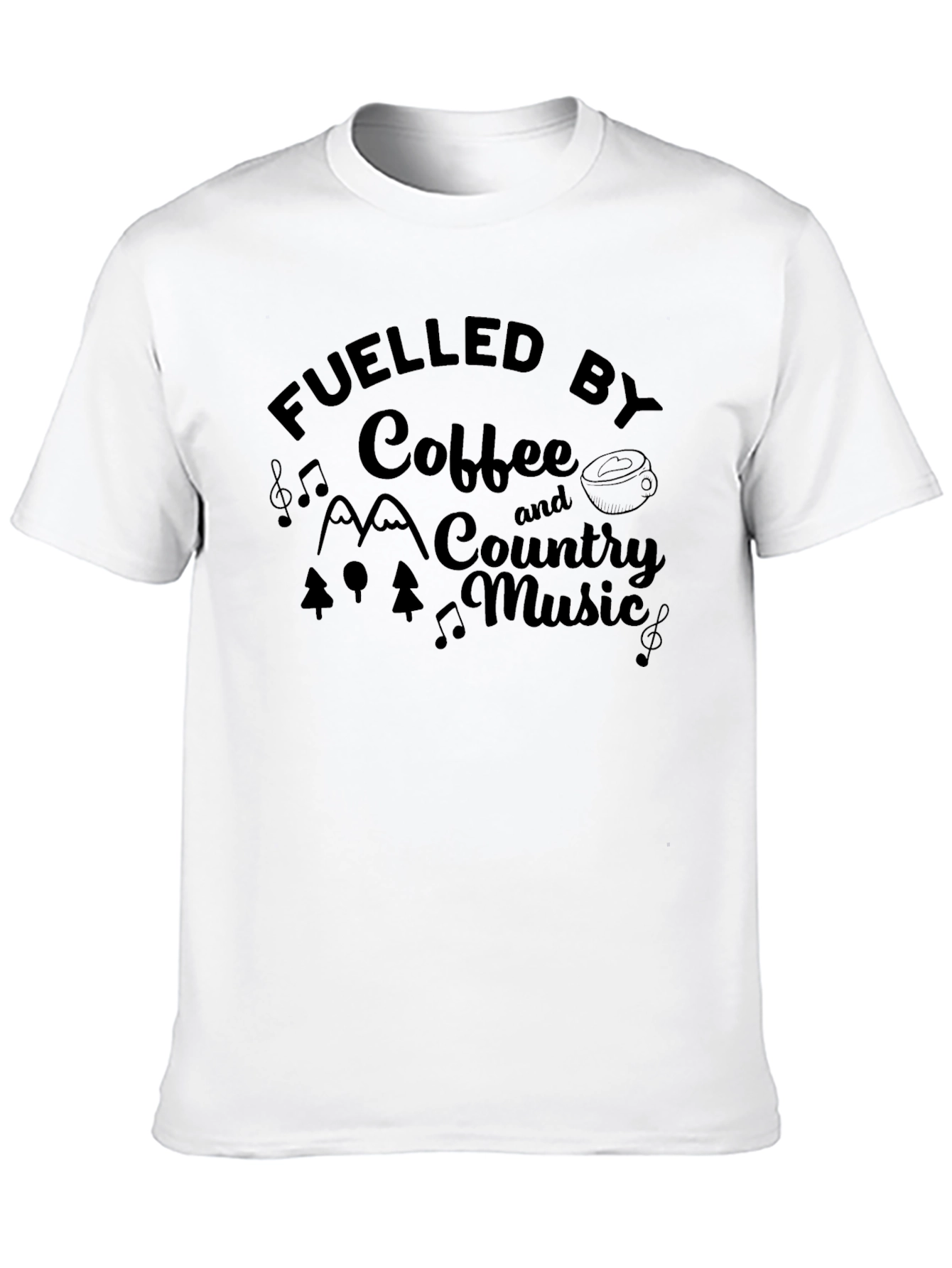 Fuelled By Coffee & Country Music Graphic T-Shirt