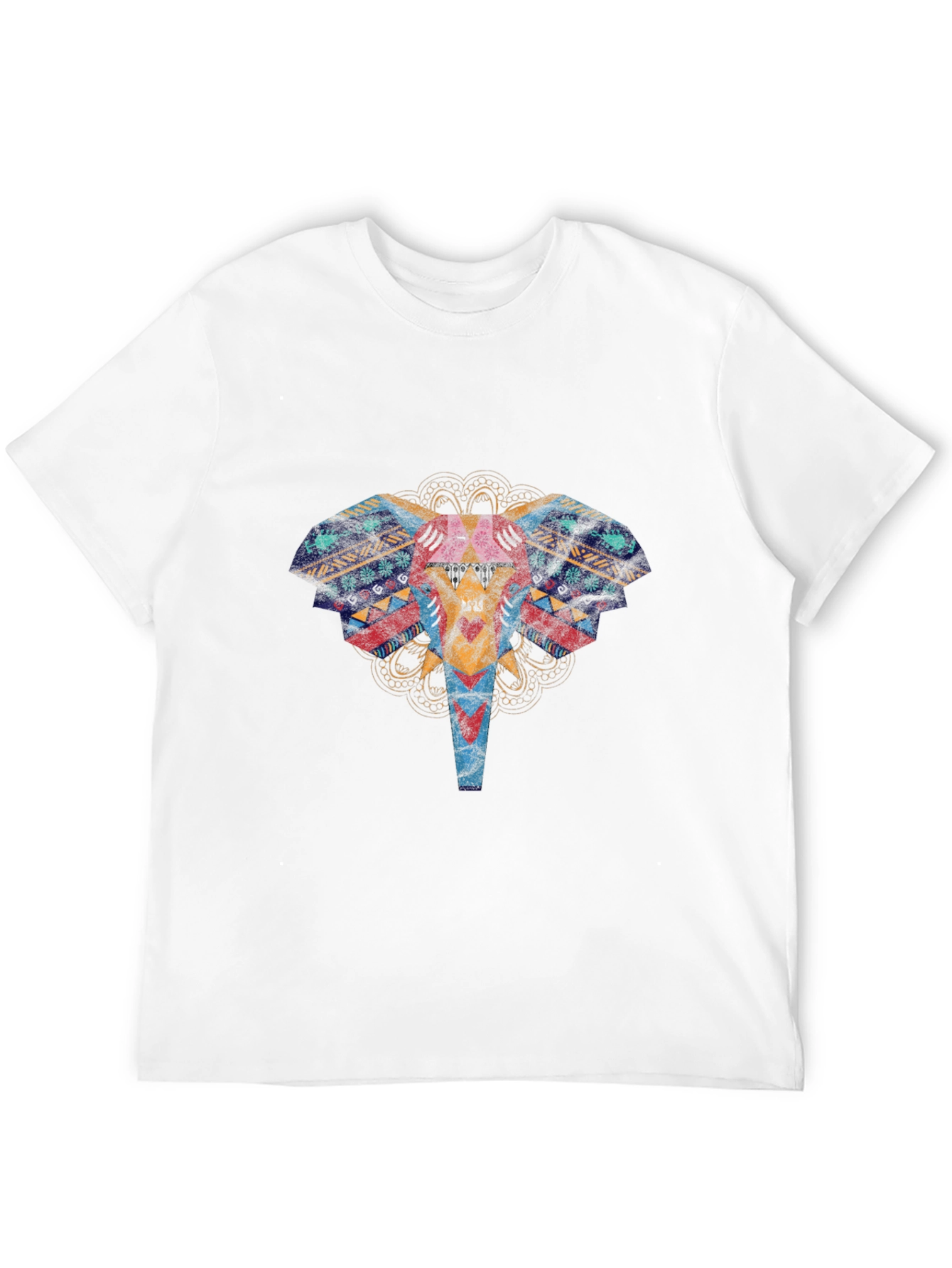 Elephant Graphic Print T-Shirt - Black