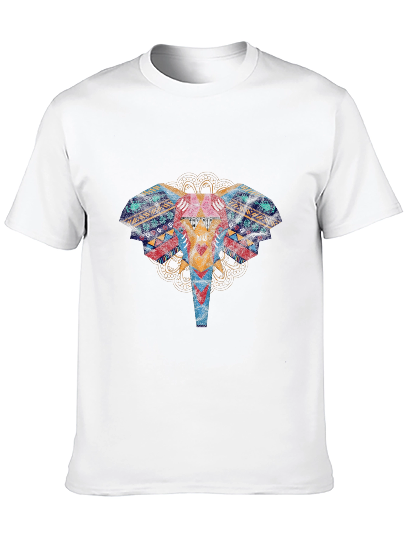 Elephant Graphic Print T-Shirt - Black