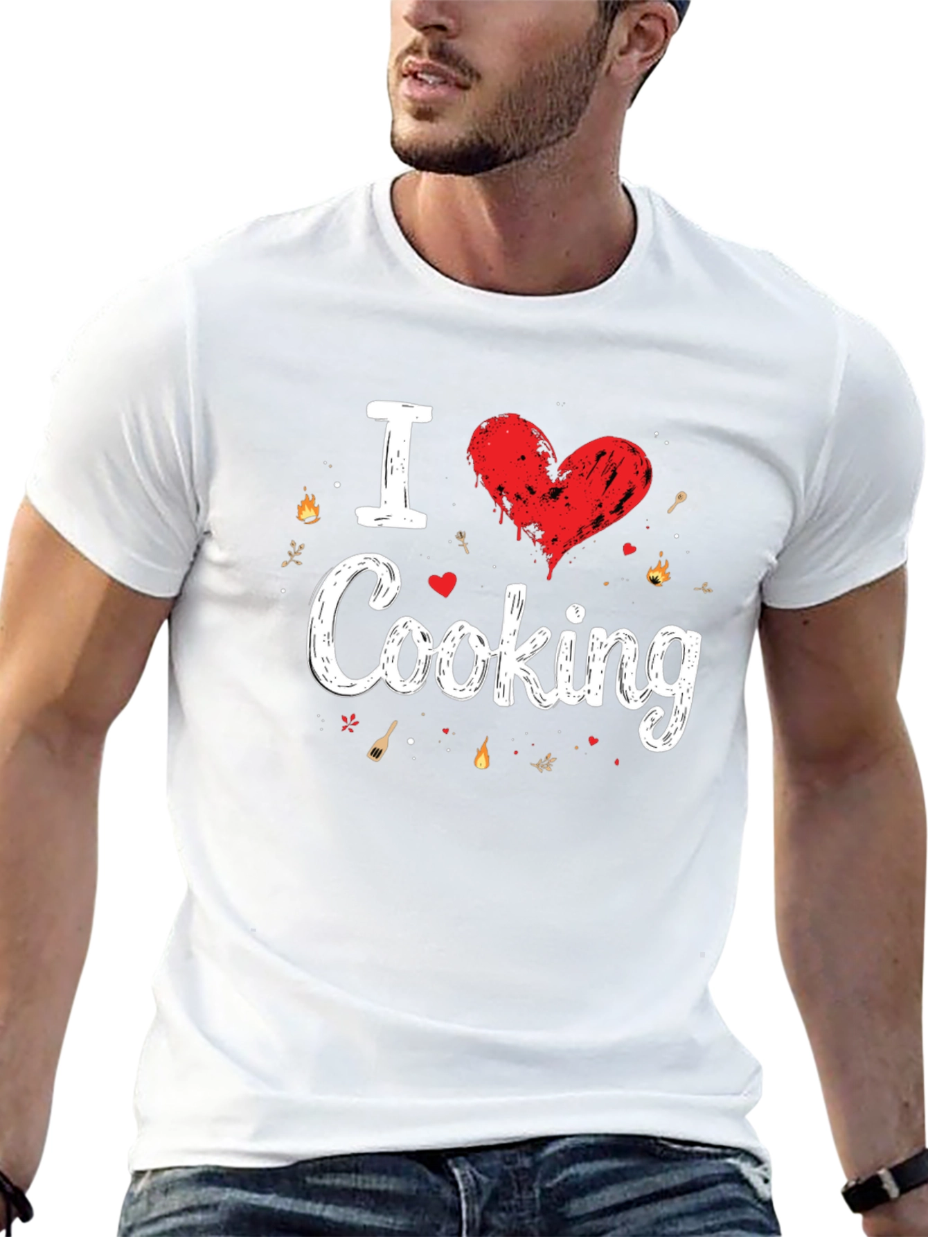 I Love Cooking Black T-Shirt