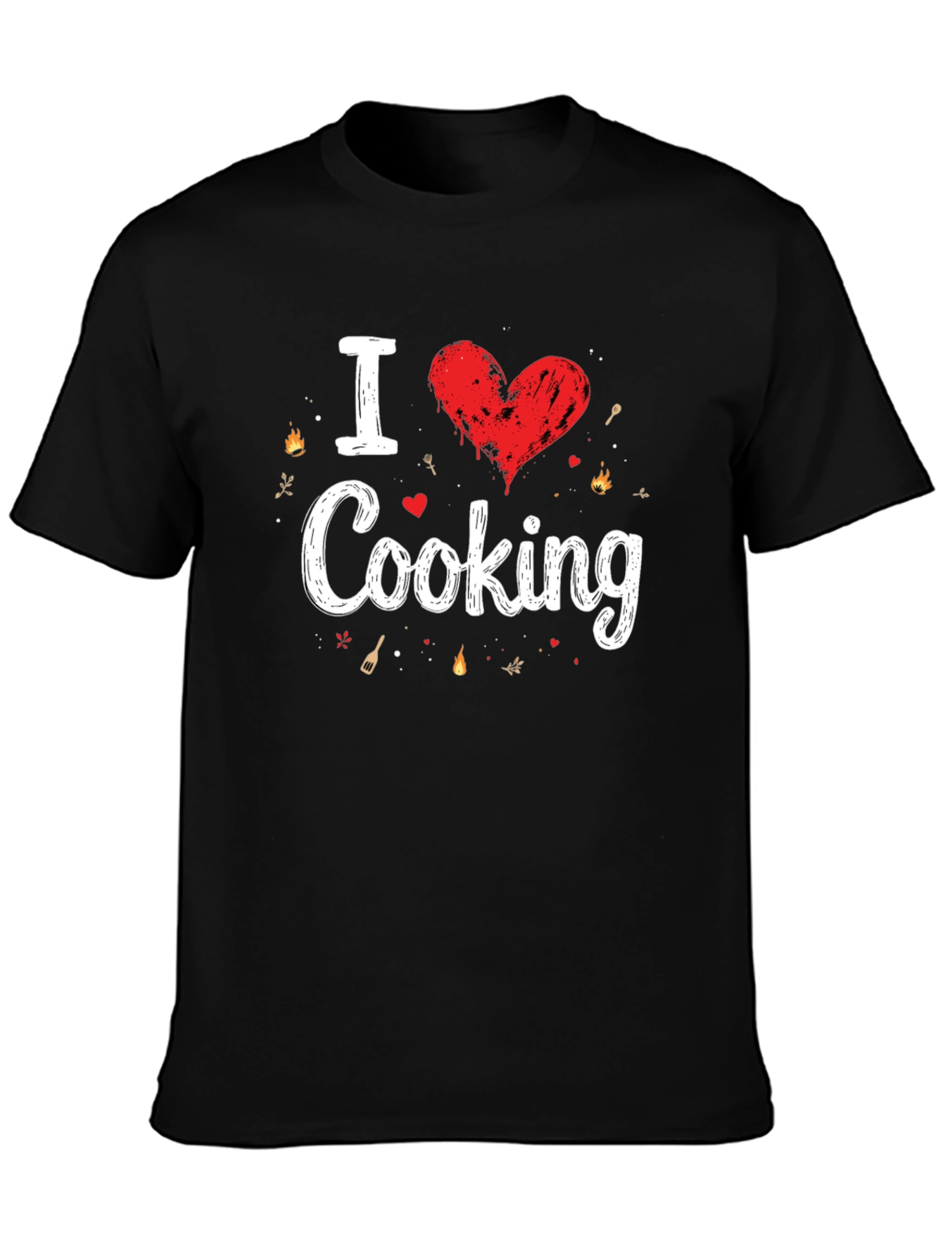 I Love Cooking Black T-Shirt