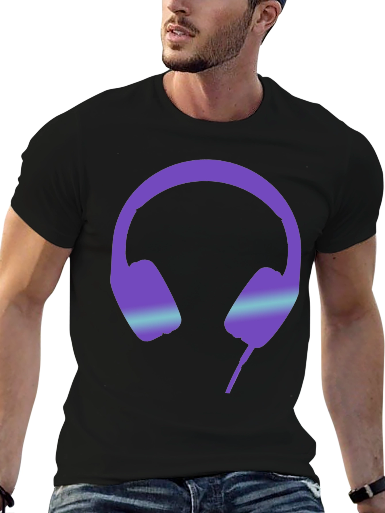 Cool Headphone Graphic T-Shirt