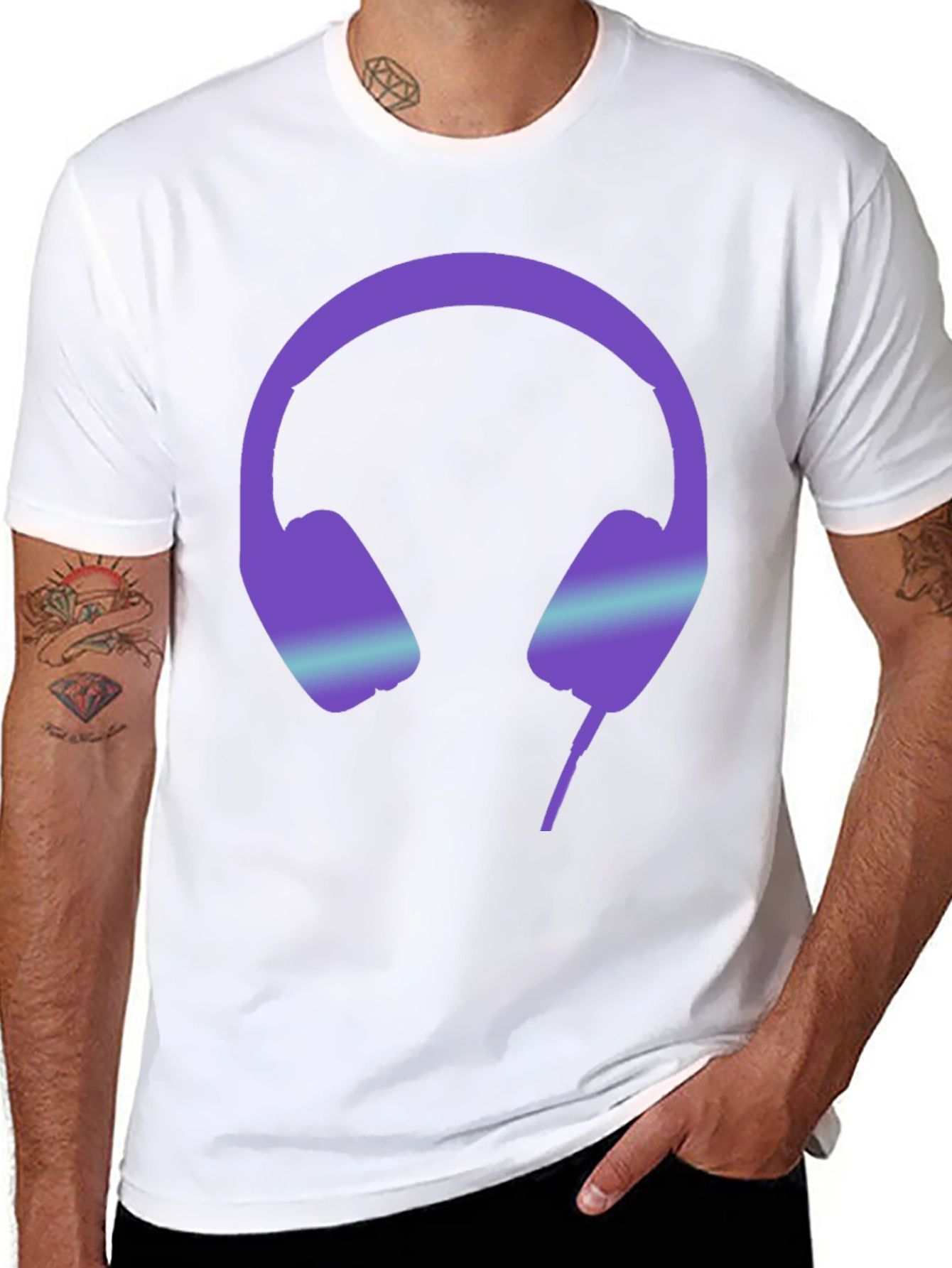 Cool Headphone Graphic T-Shirt