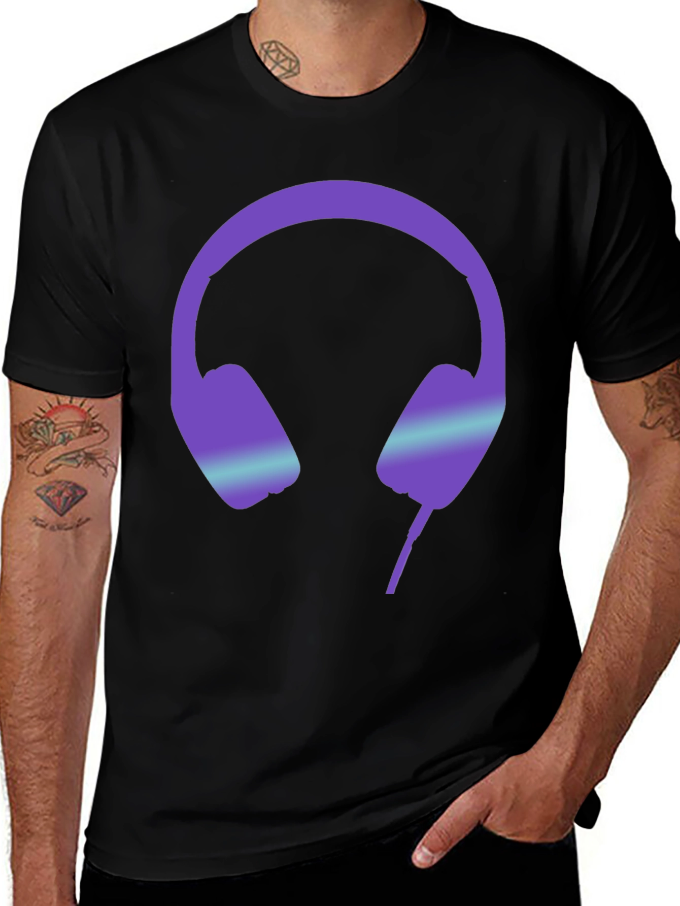 Cool Headphone Graphic T-Shirt