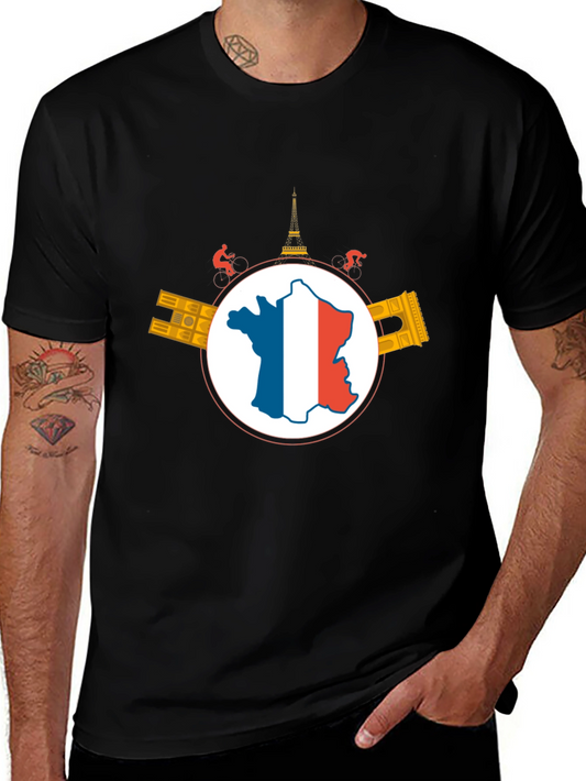 France Cycling Graphic T-Shirt - Black